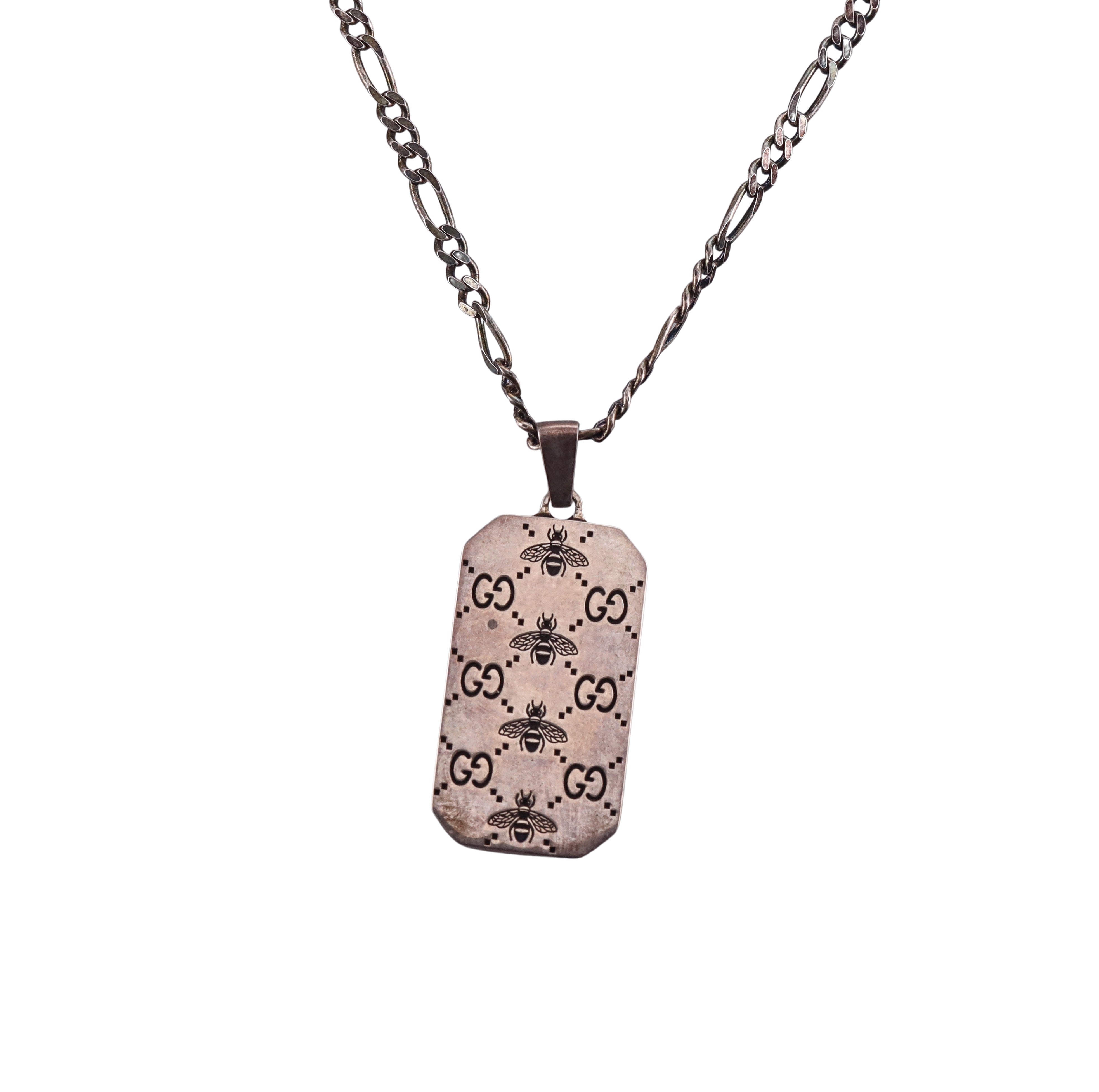 Gucci Sterling Silver Pendant Necklace Retail $630