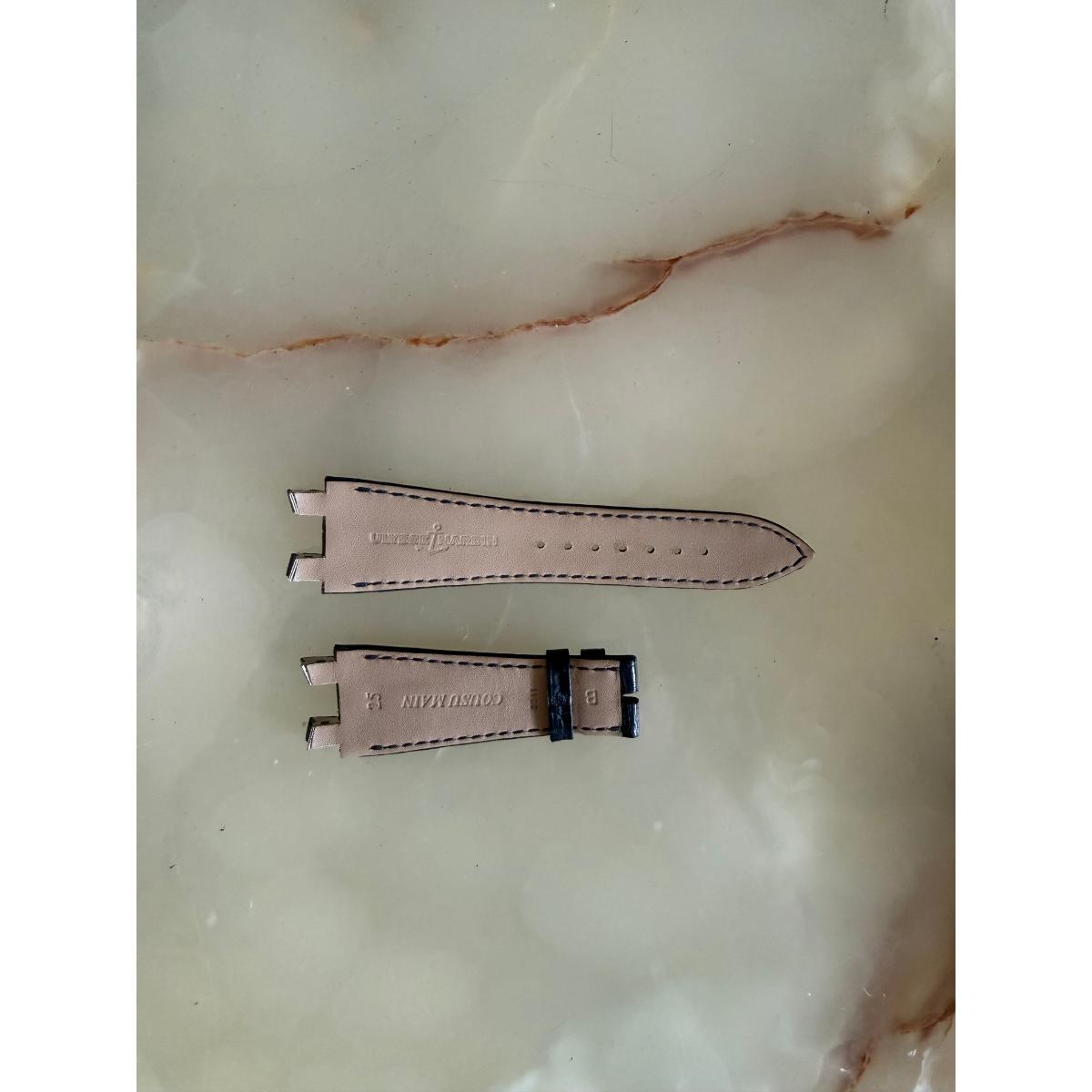 Authentic Ulysse Nardin Alligator Blue Watch Strap Band 25mm