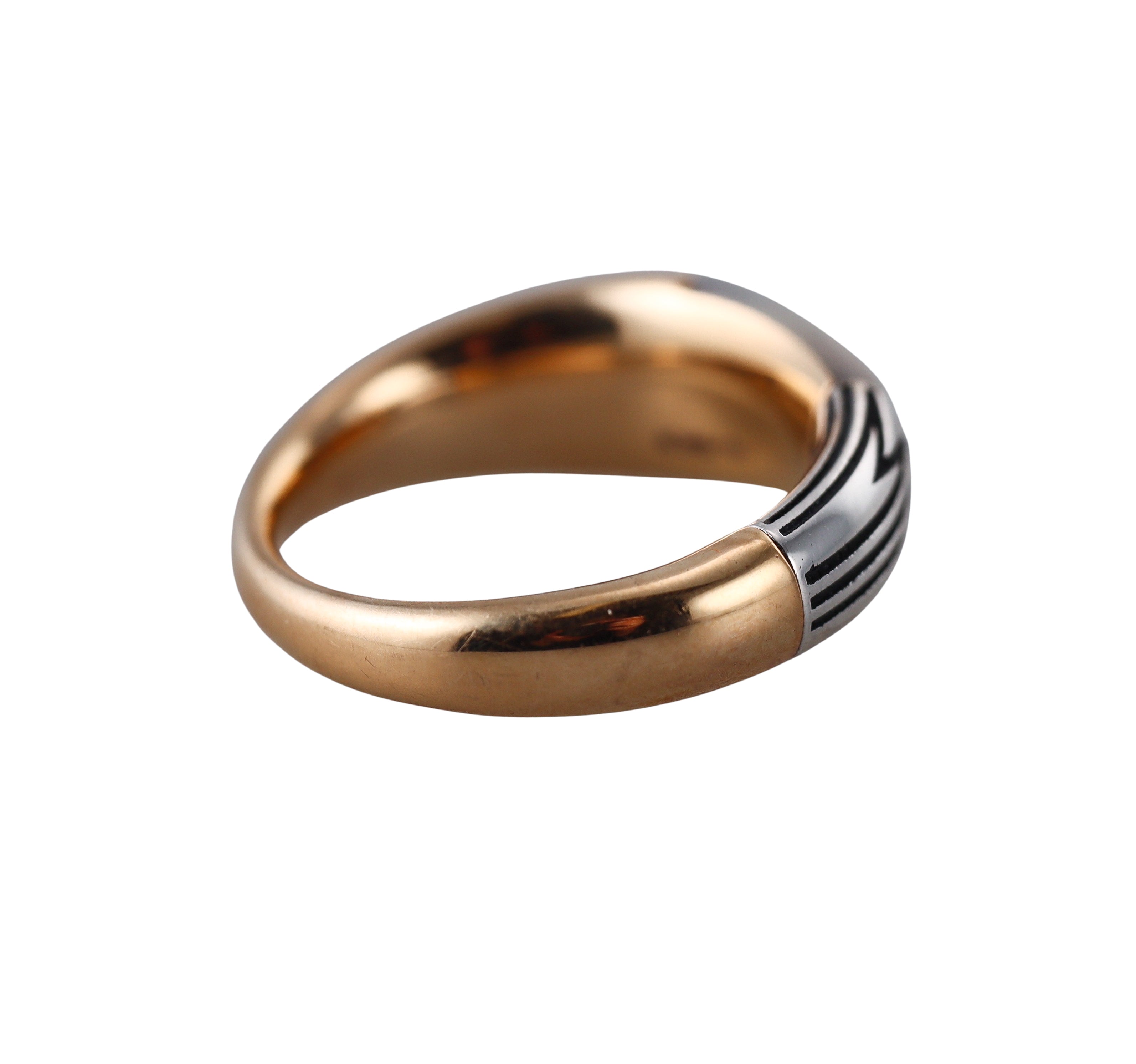 Mimi Milano Tam Tam MOP Enamel 18k Rose Gold Ring
