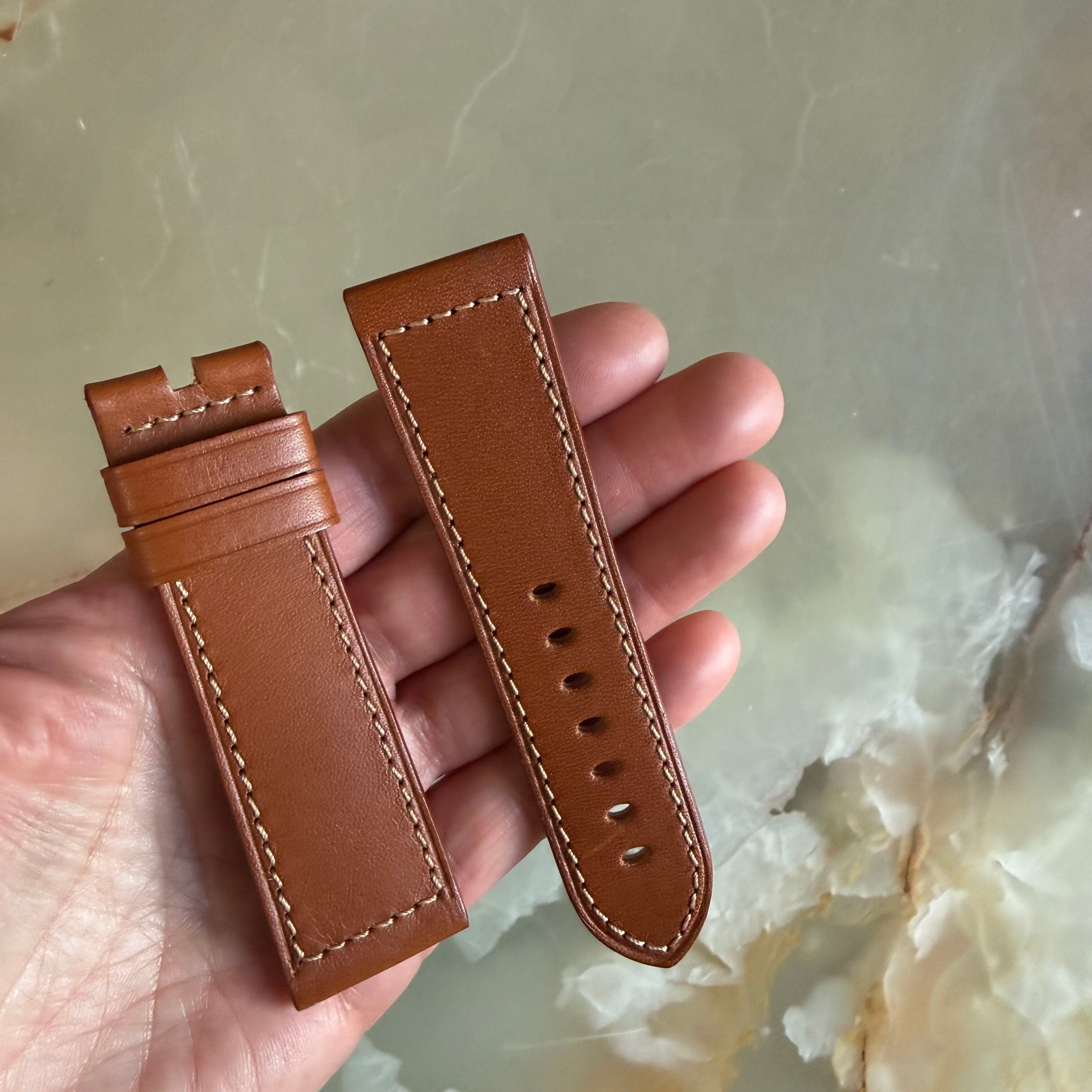 Authentic Panerai Brown Leather Watch Strap Band 26.5mm
