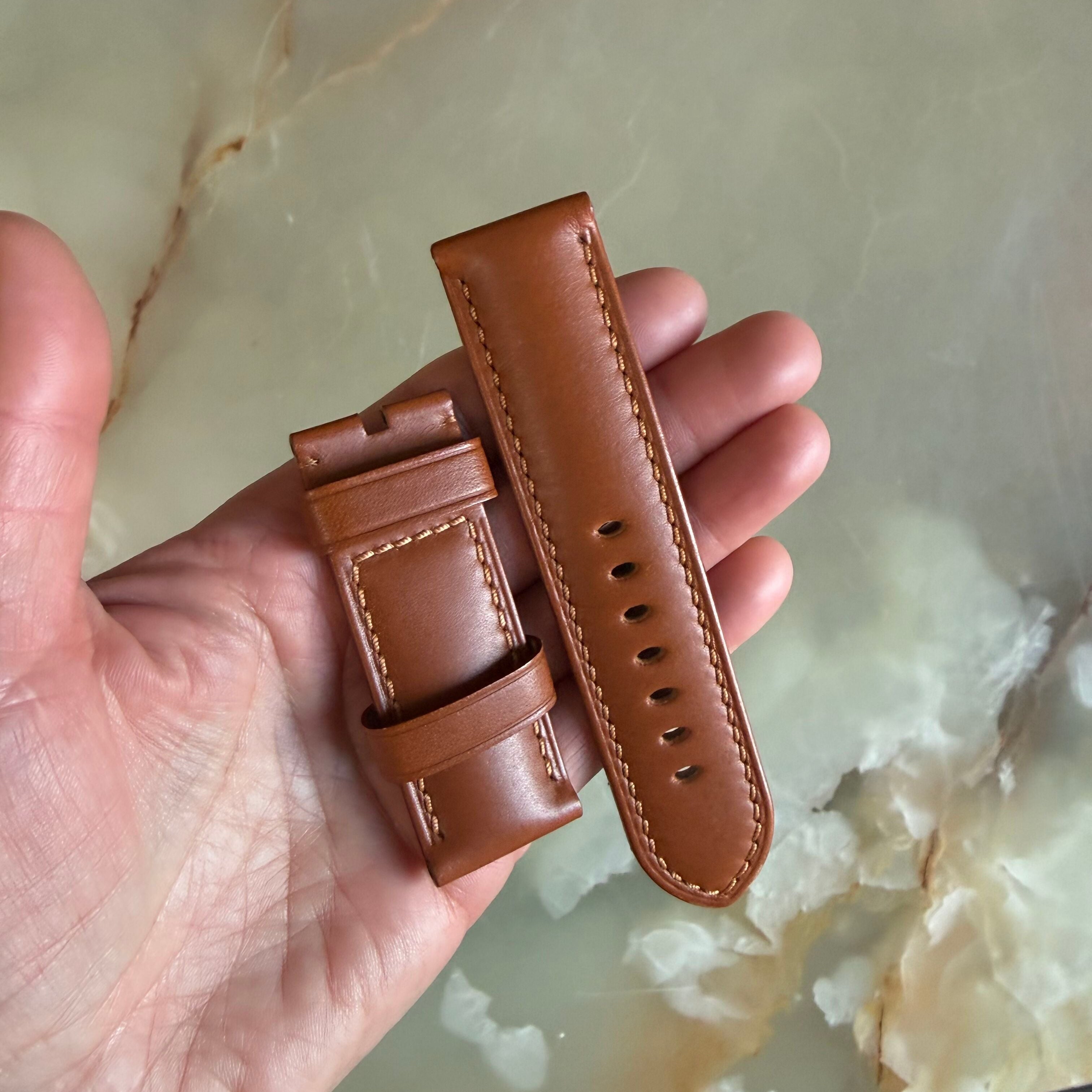 Authentic Panerai Brown Leather Watch Strap Band 26mm