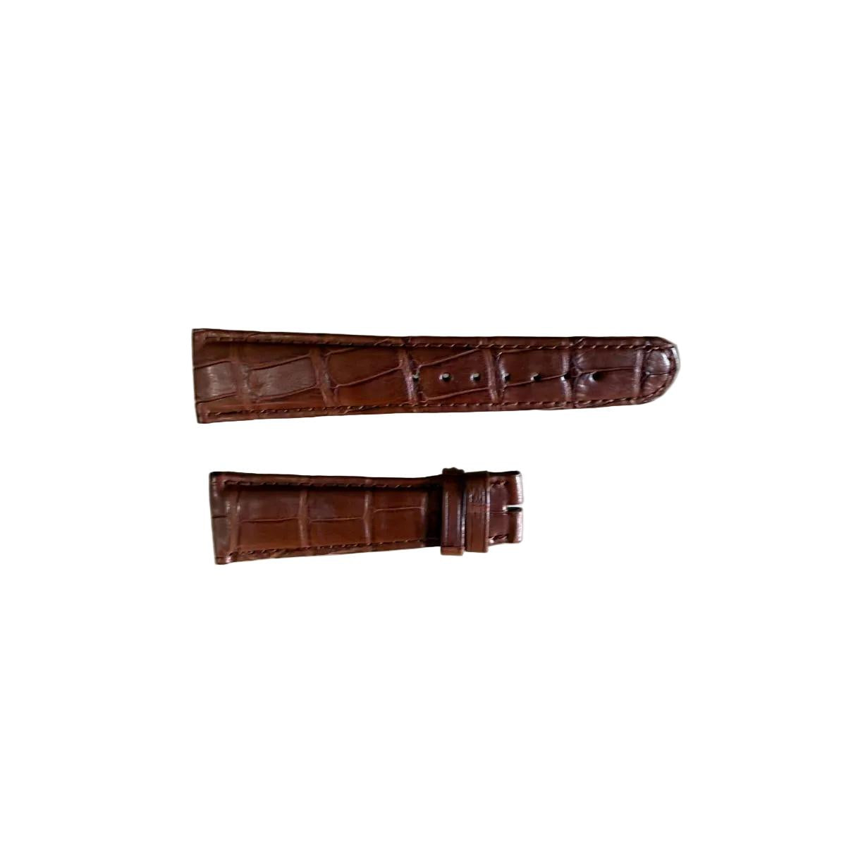 Authentic A.Lange & Sohne Brown Crocodile Watch Strap Band 20mm