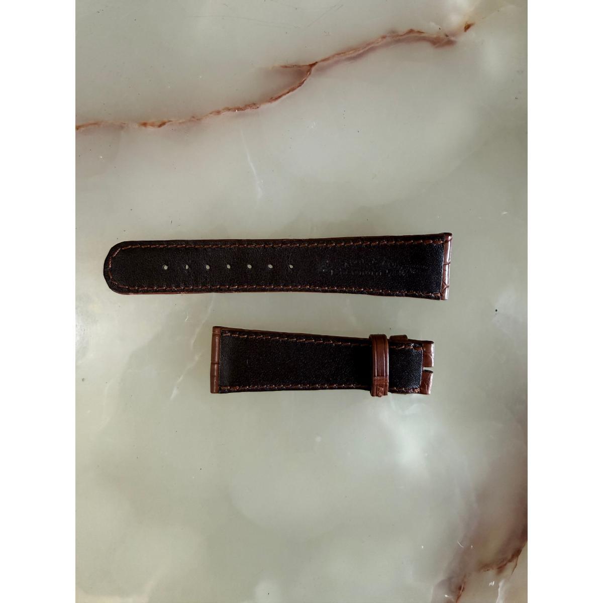 Authentic A.Lange & Sohne Brown Crocodile Watch Strap Band 20mm