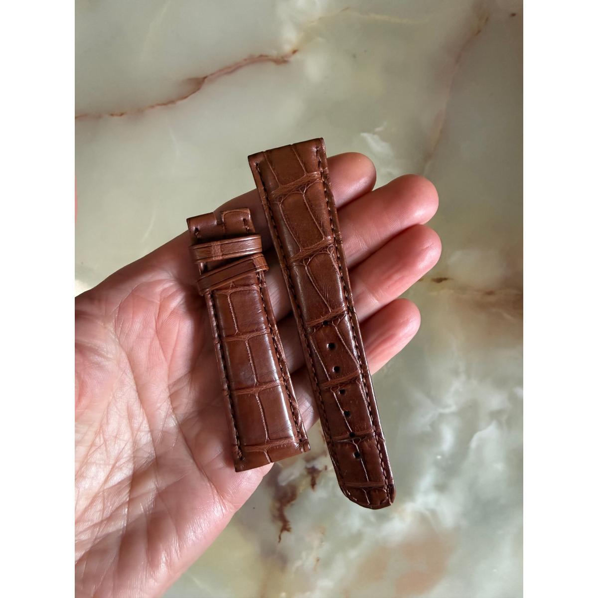 Authentic A.Lange & Sohne Brown Crocodile Watch Strap Band 20mm