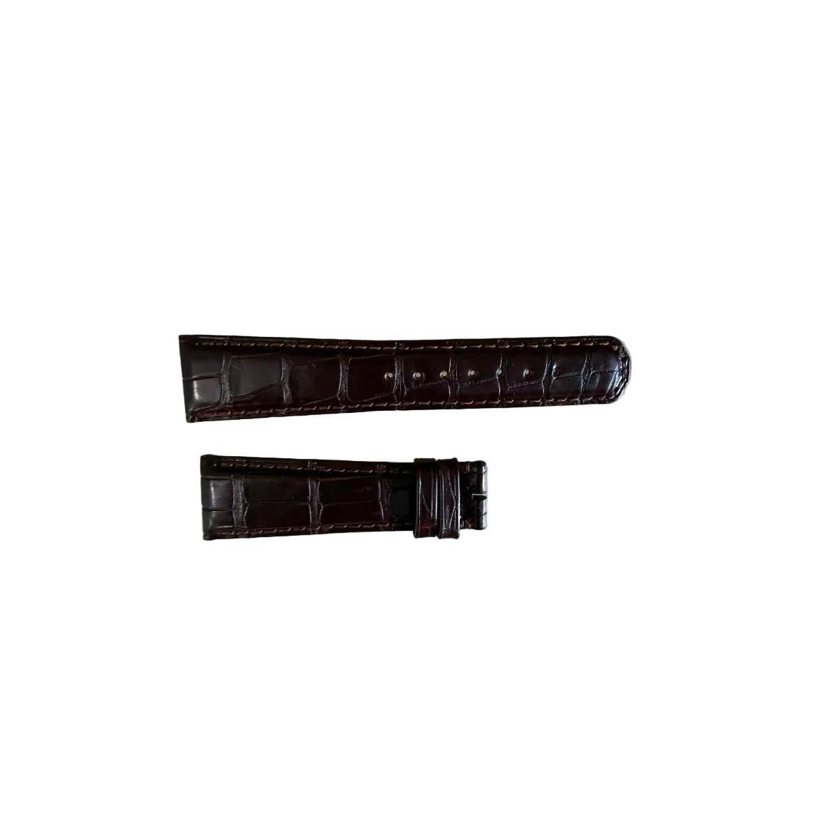 Authentic A.Lange & Sohne Brown Crocodile Watch Strap Band 20mm