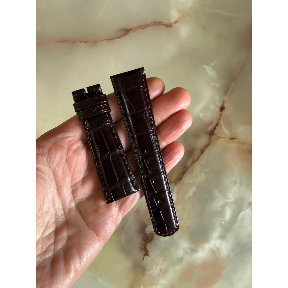 Authentic A.Lange & Sohne Brown Crocodile Watch Strap Band 20mm