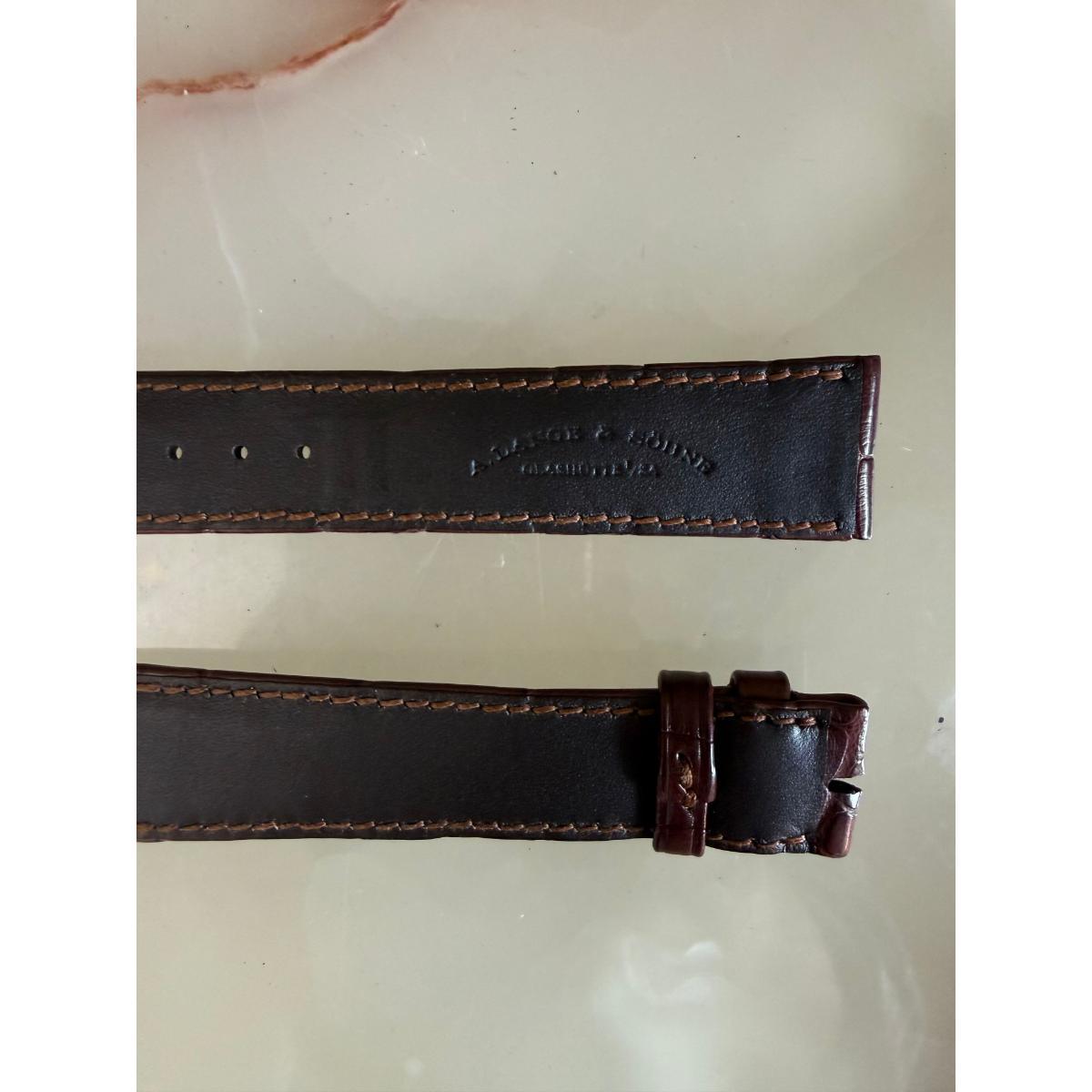 Authentic A.Lange & Sohne Brown Crocodile Watch Strap Band 20mm