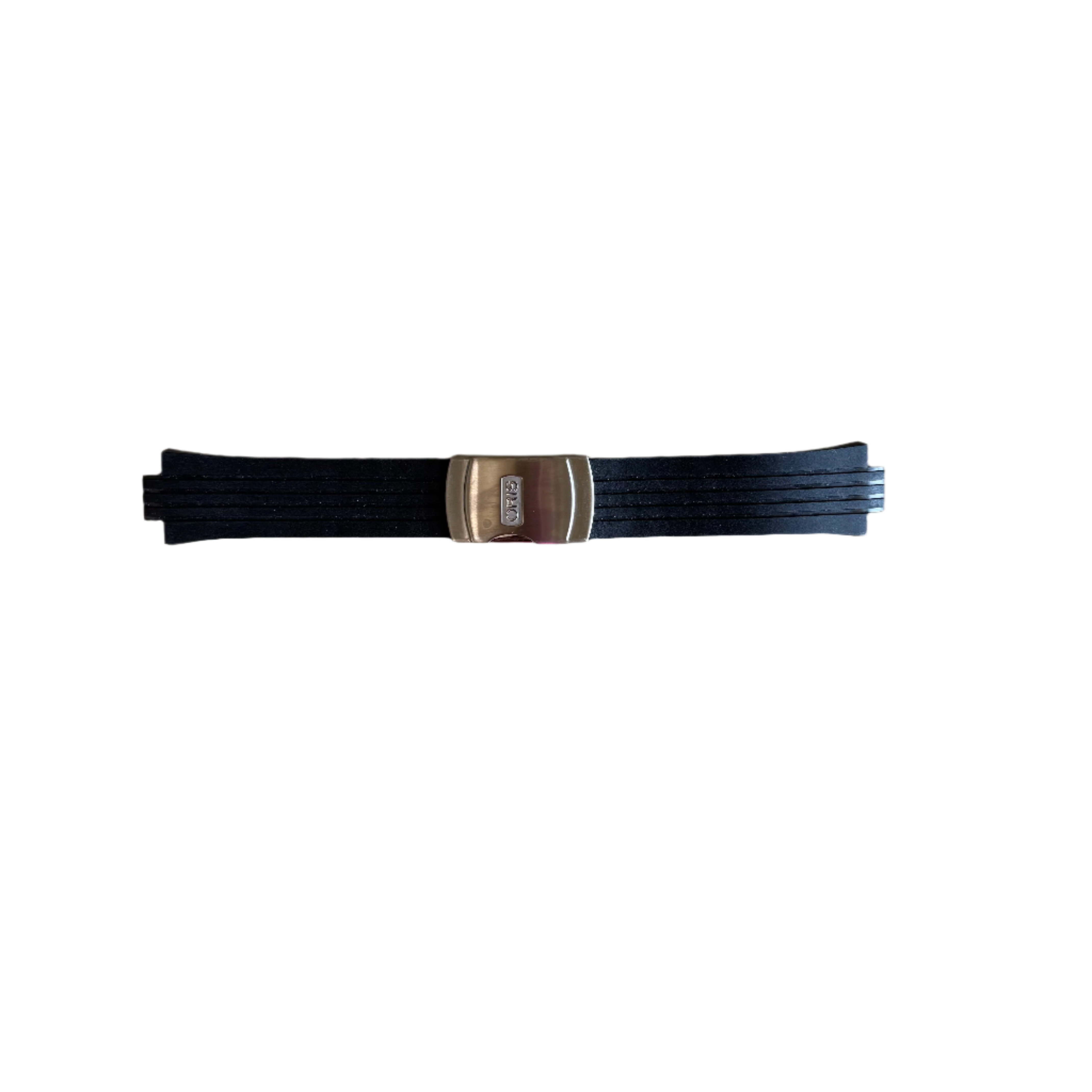 Authentic Oris Black Rubber Watch Strap Band 23mm w Deployant Buckle 42501