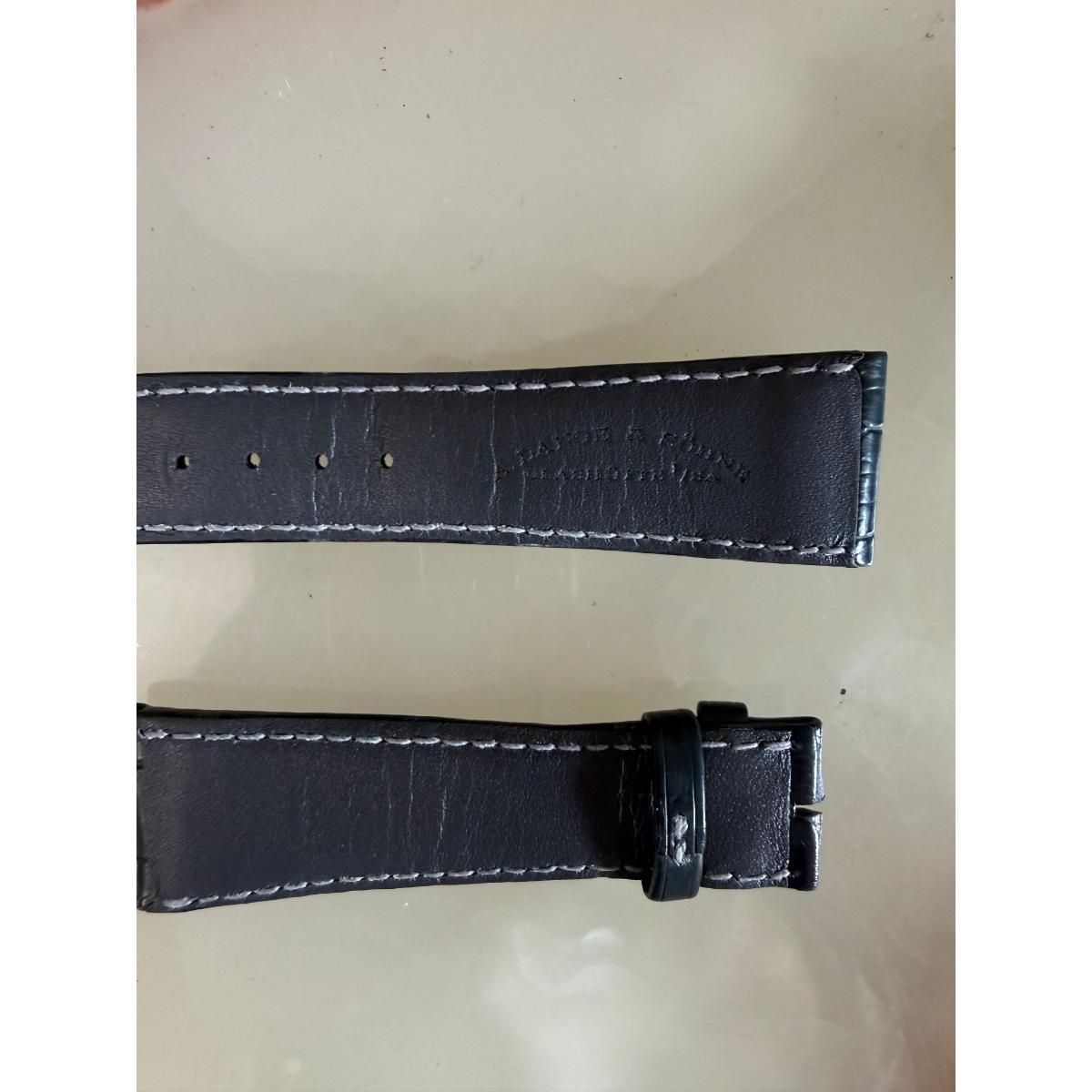 Authentic A. Lange & Sohne Dark Green Crocodile Watch Strap Band 22mm