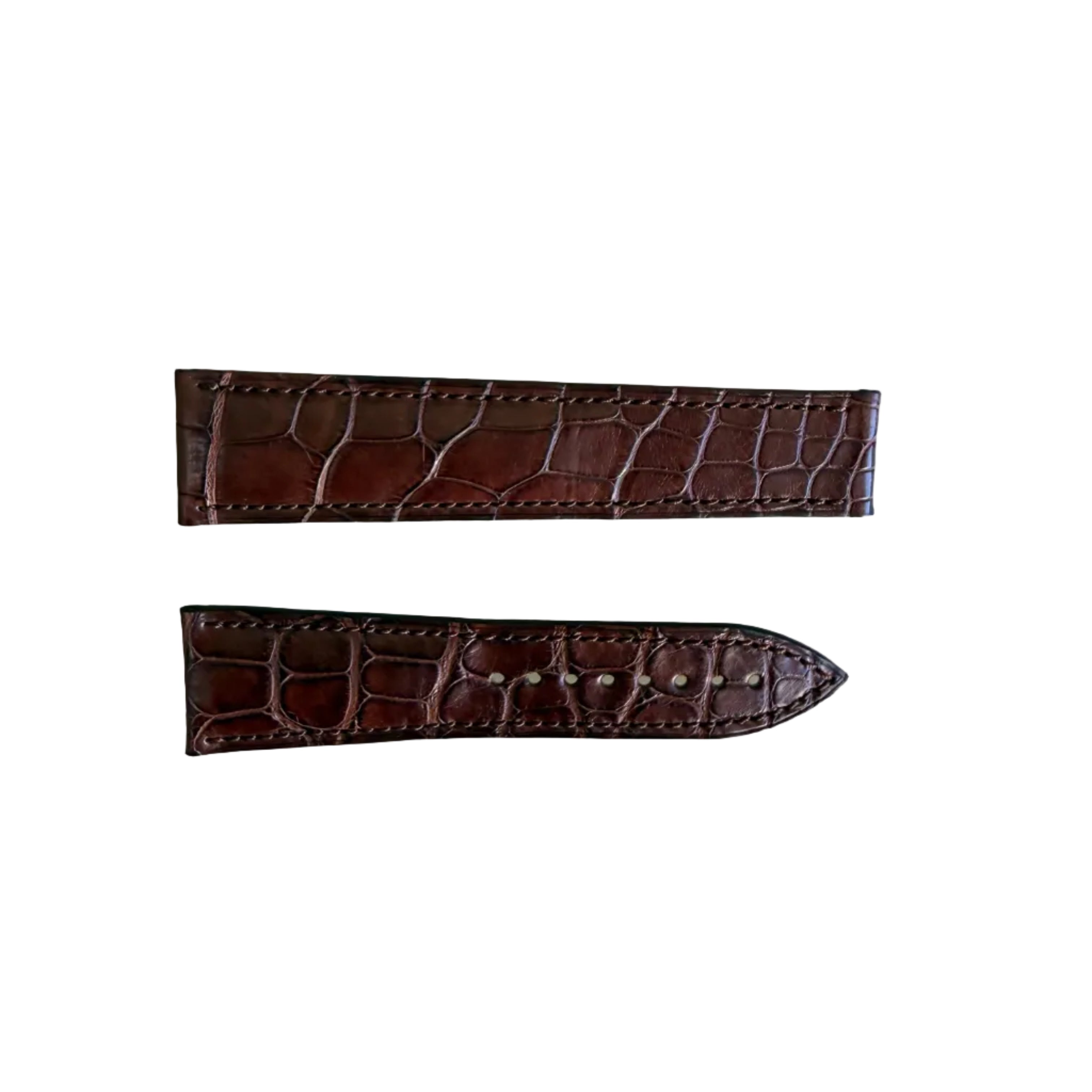 Authentic Blancpain Chocolate Brown Alligator Watch Band Strap 22.5mm