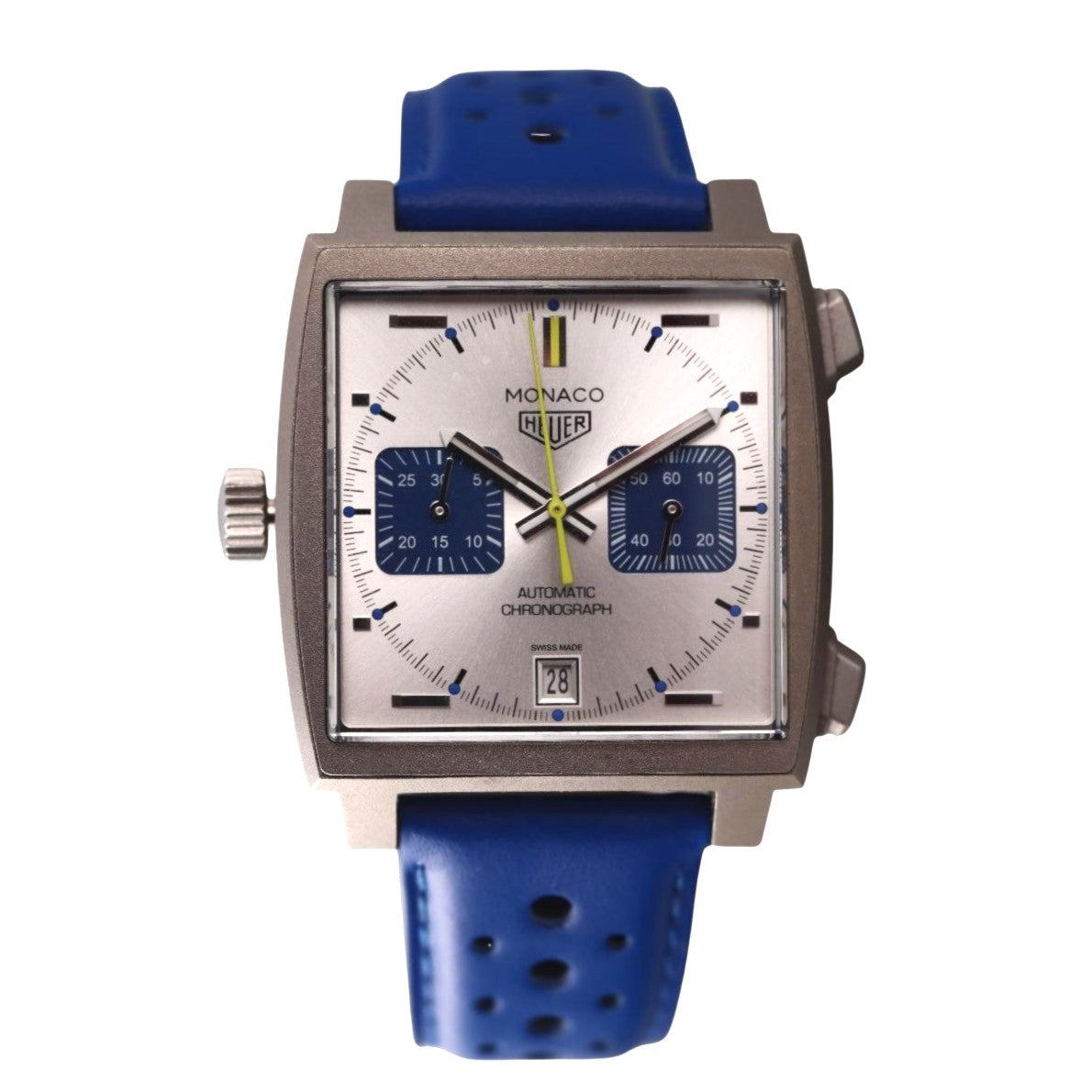 Tag Heuer Monaco Chronograph French Racing Blue Titanium Watch CAW218C