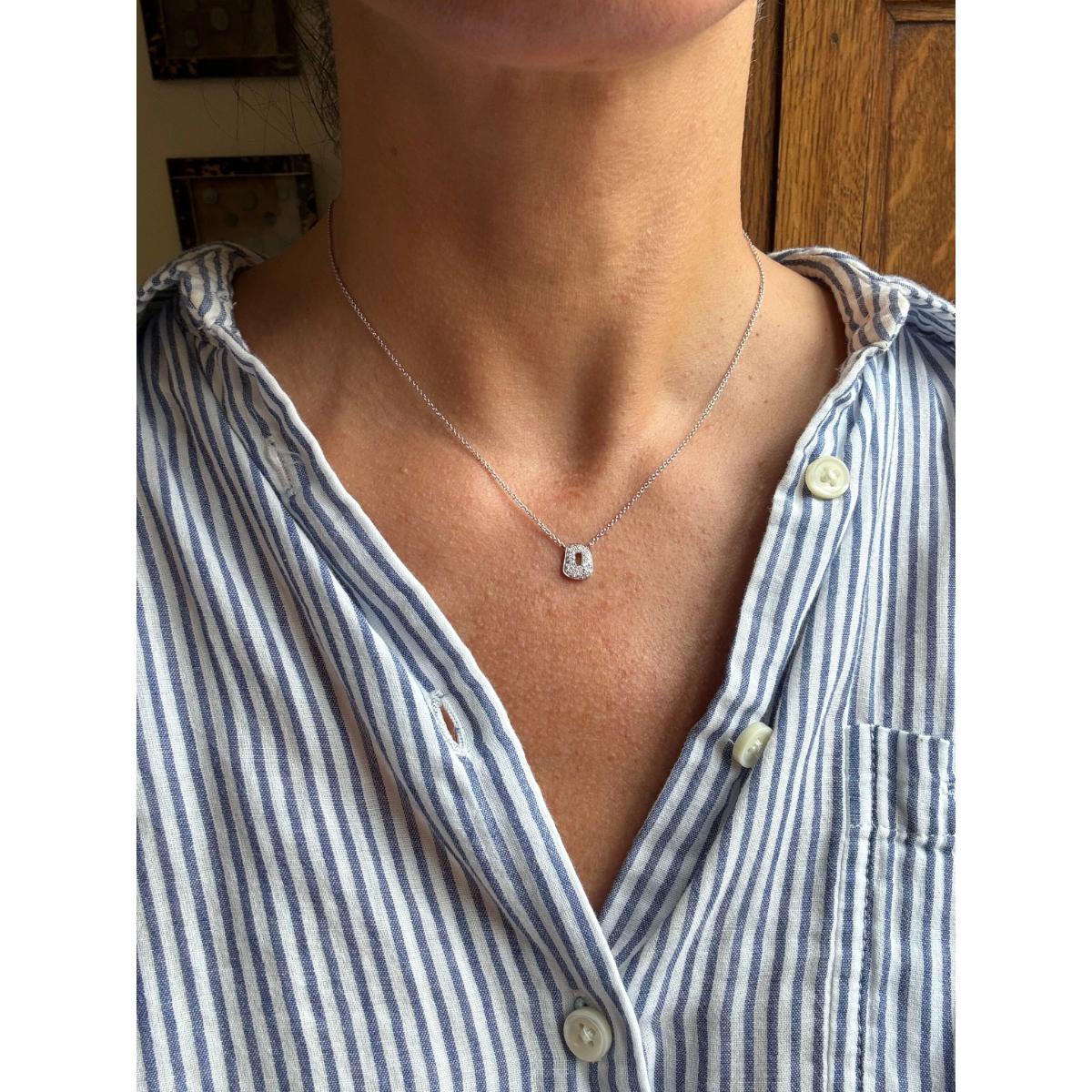 Mattioli Mini Puzzle White Gold Diamond Pendant Necklace
