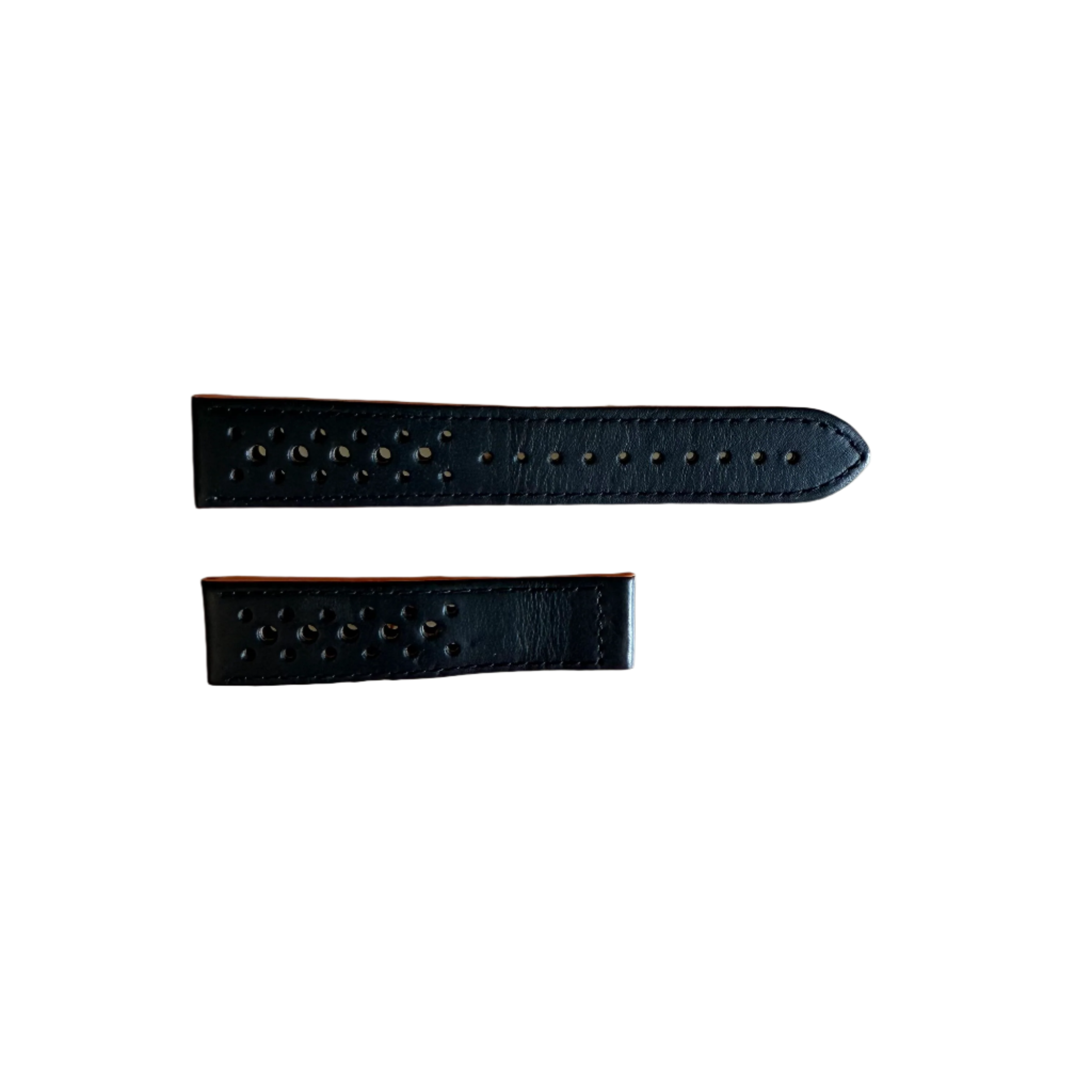 Authentic Oris Black Orange Leather Watch Strap Band 20mm 52062
