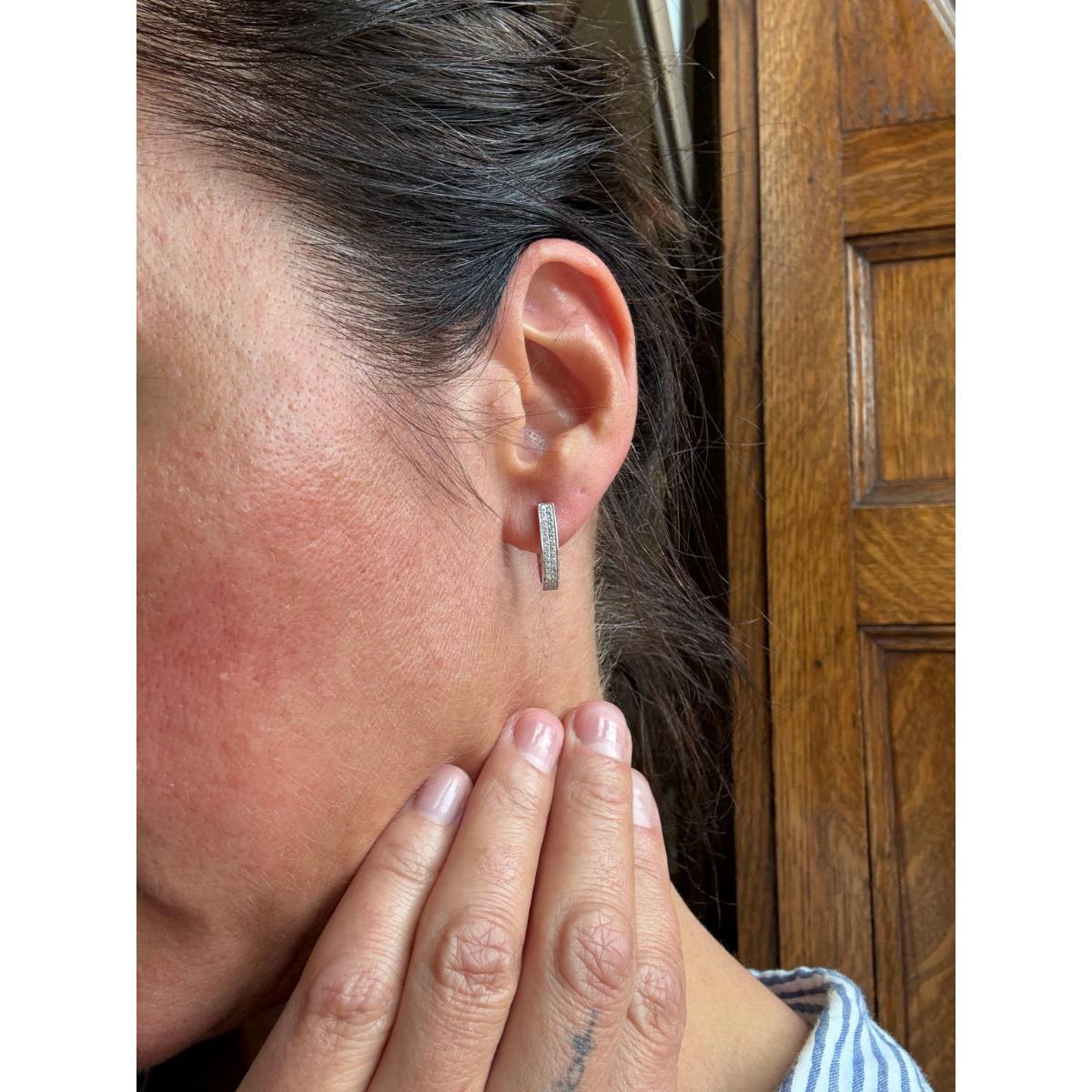 Mattioli Aruba White Gold Diamond Hoop Earrings