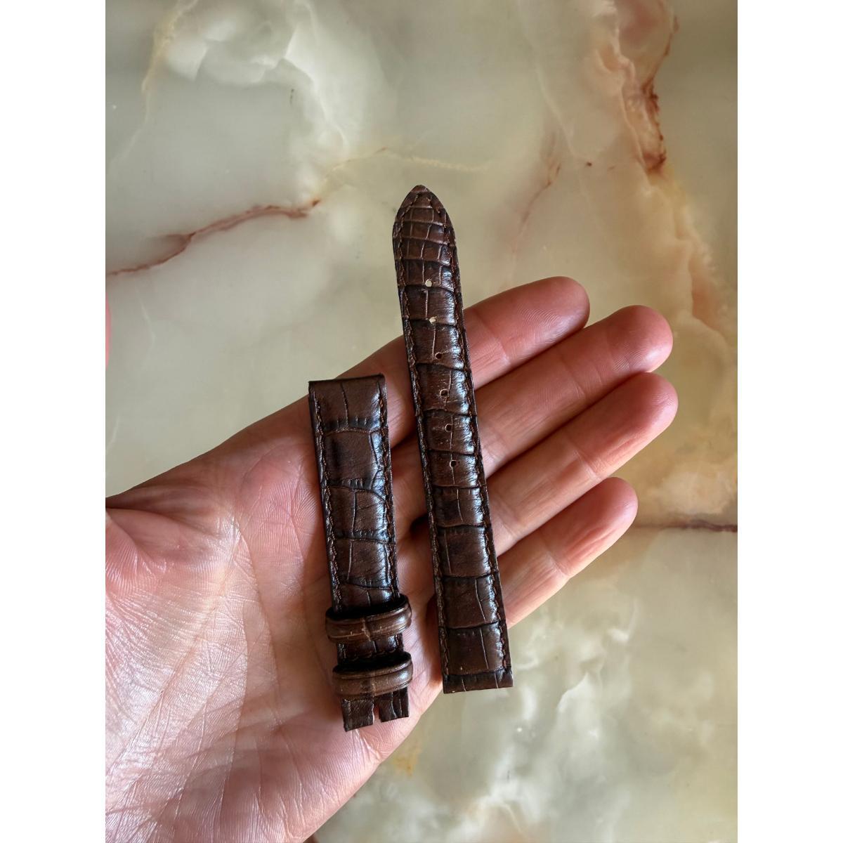 Authentic Frederique Constant Brown Genuine Leather Watch Strap Band 16mm