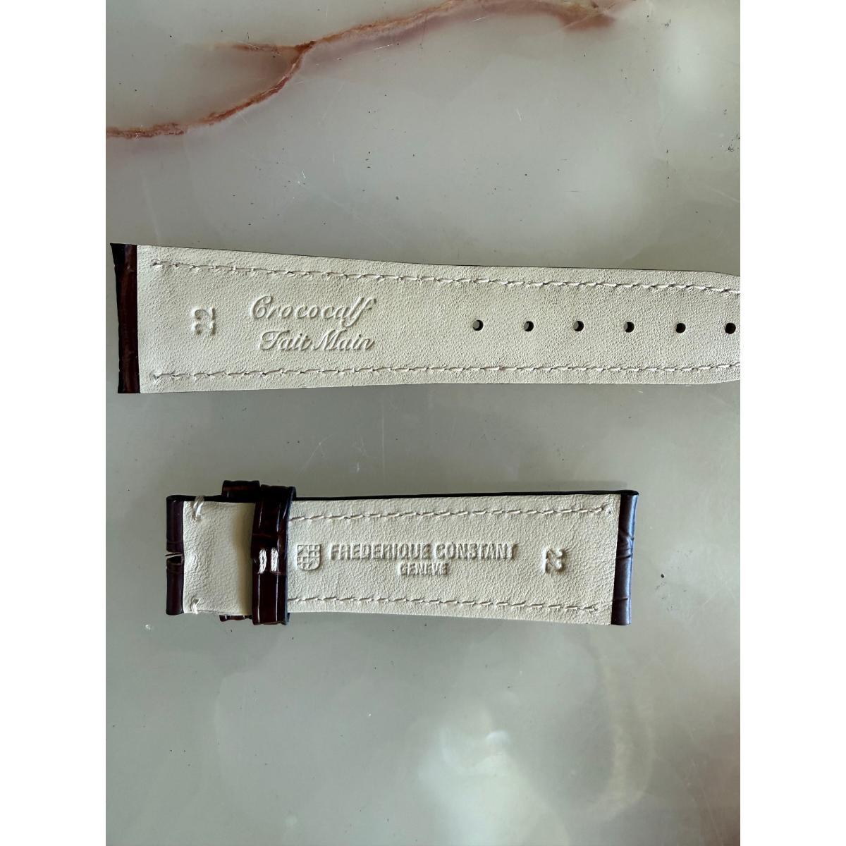 Authentic Frederique Constant Crocodile Calfskin Leather Watch Strap Band 22mm