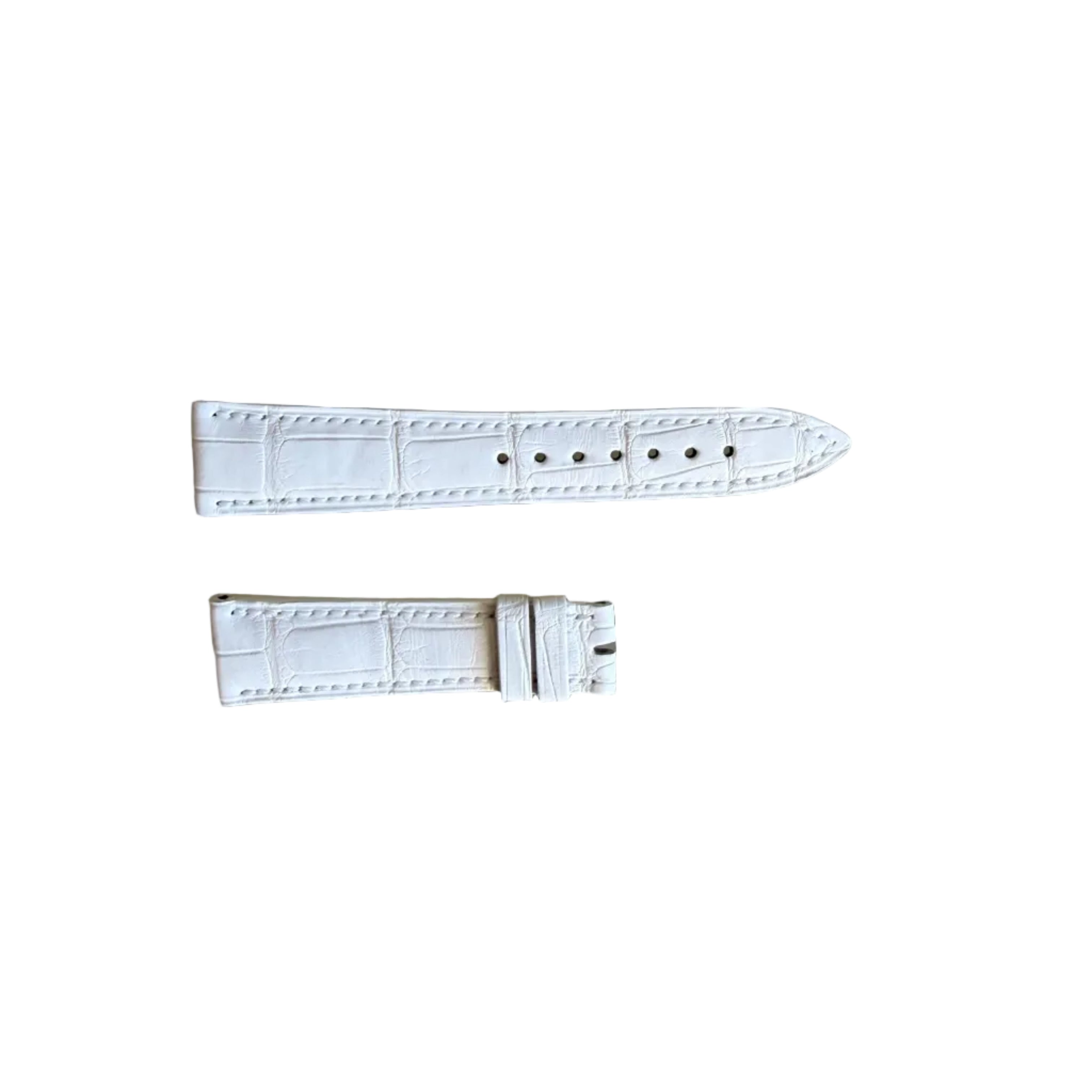 Authentic Blancpain White Alligator Watch Band Strap 18mm