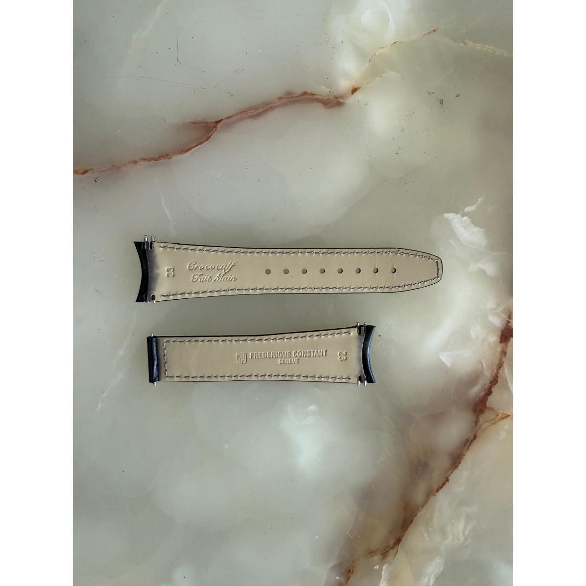 Authentic Frederique Constant Crocodile Calfskin Leather Watch Strap Band 23mm