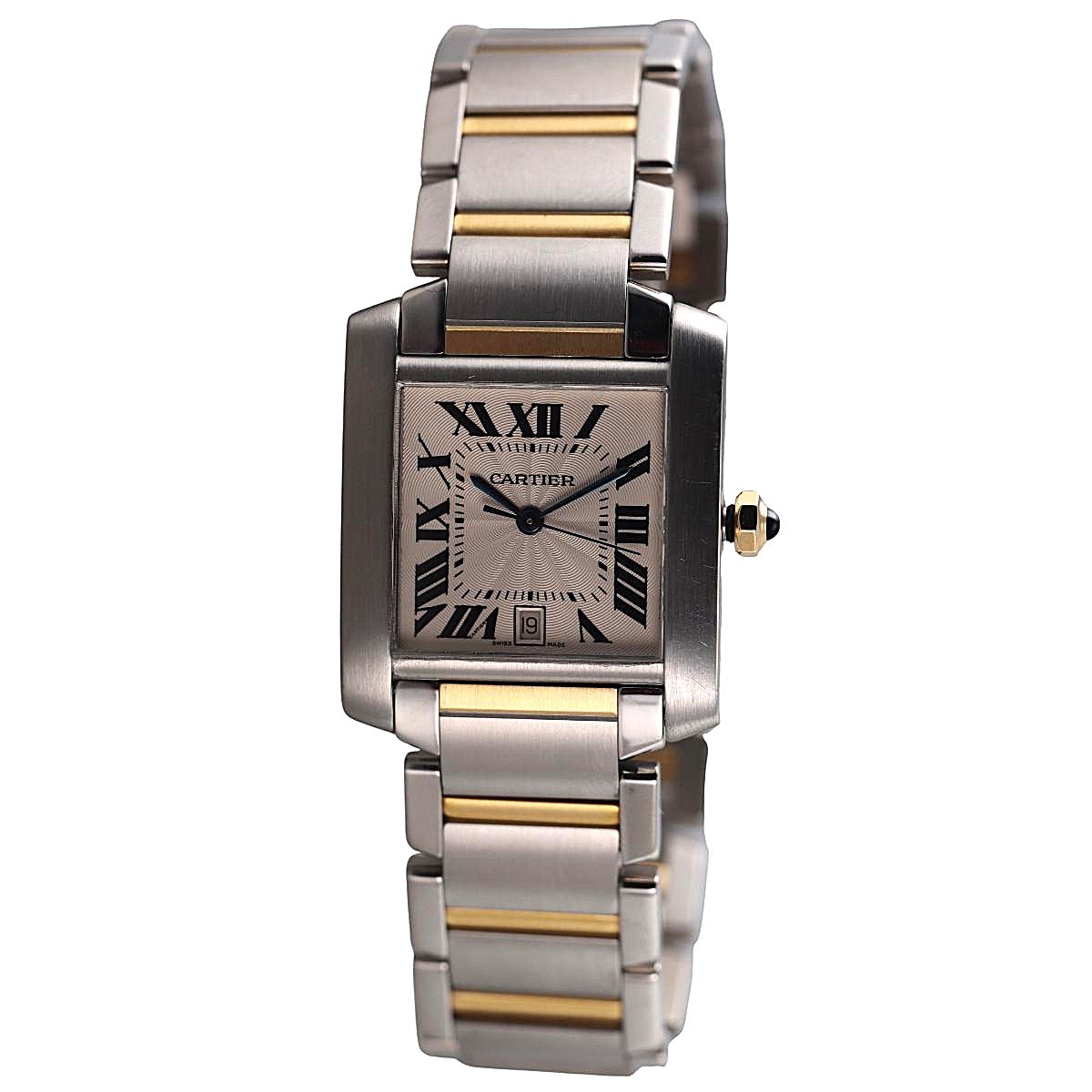 Cartier Tank Francaise Gold Steel Two Tone Automatic Watch W51005Q4