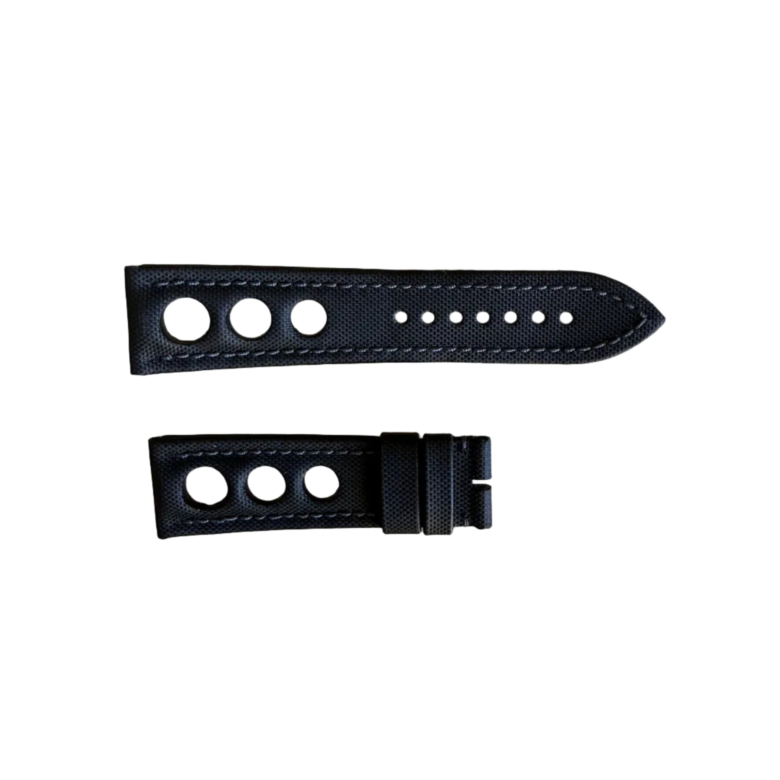 Authentic Blancpain Black Rubber Perforated Watch Band Strap 23mm