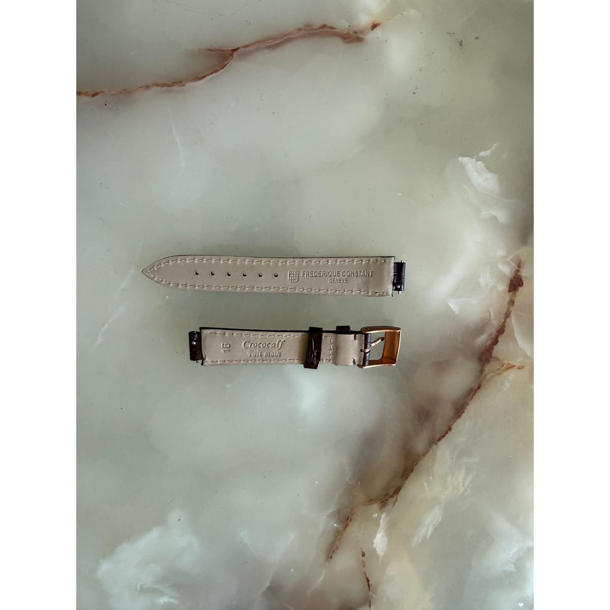 Authentic Frederique Constant Crocodile Calfskin Watch Strap Band 16mm w Buckle