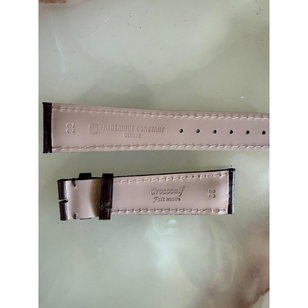 Authentic Frederique Constant Crocodile Calfskin Watch Strap Band 22mm