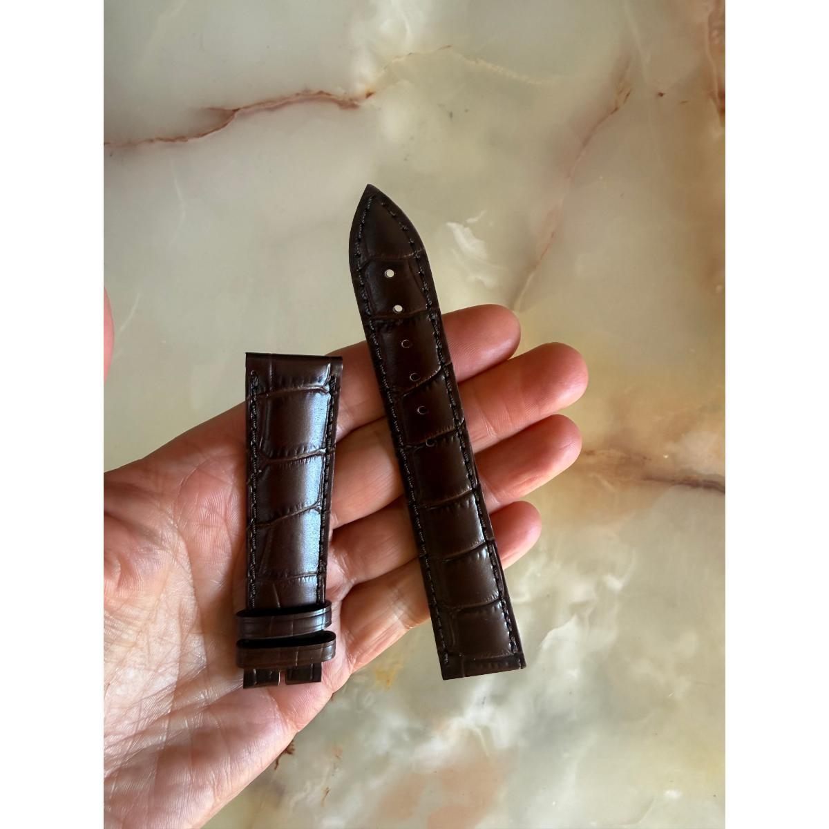 Authentic Frederique Constant Brown Crocodile Calfskin Watch Strap Band 21mm