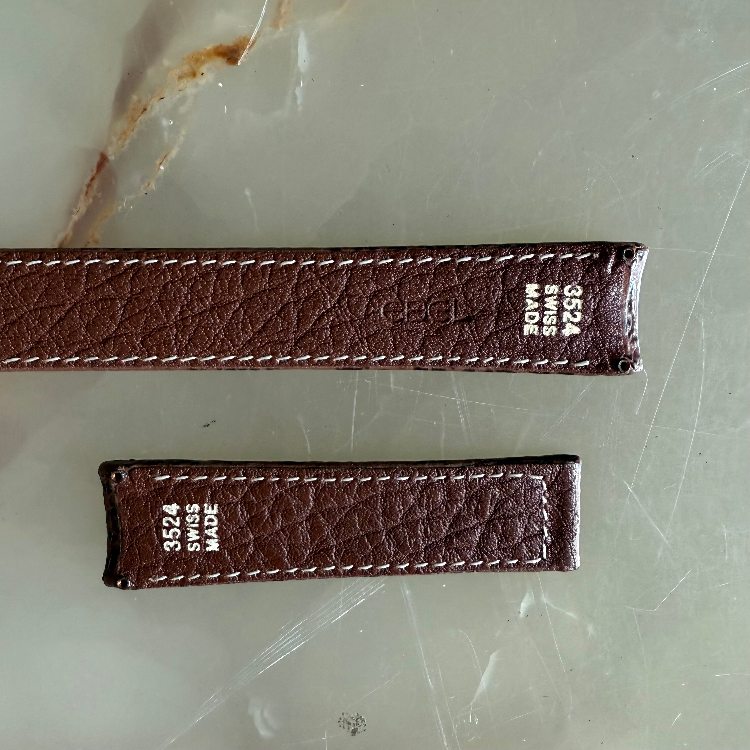 Authentic Ebel Brown Shark Watch Strap Band 19mm 3524