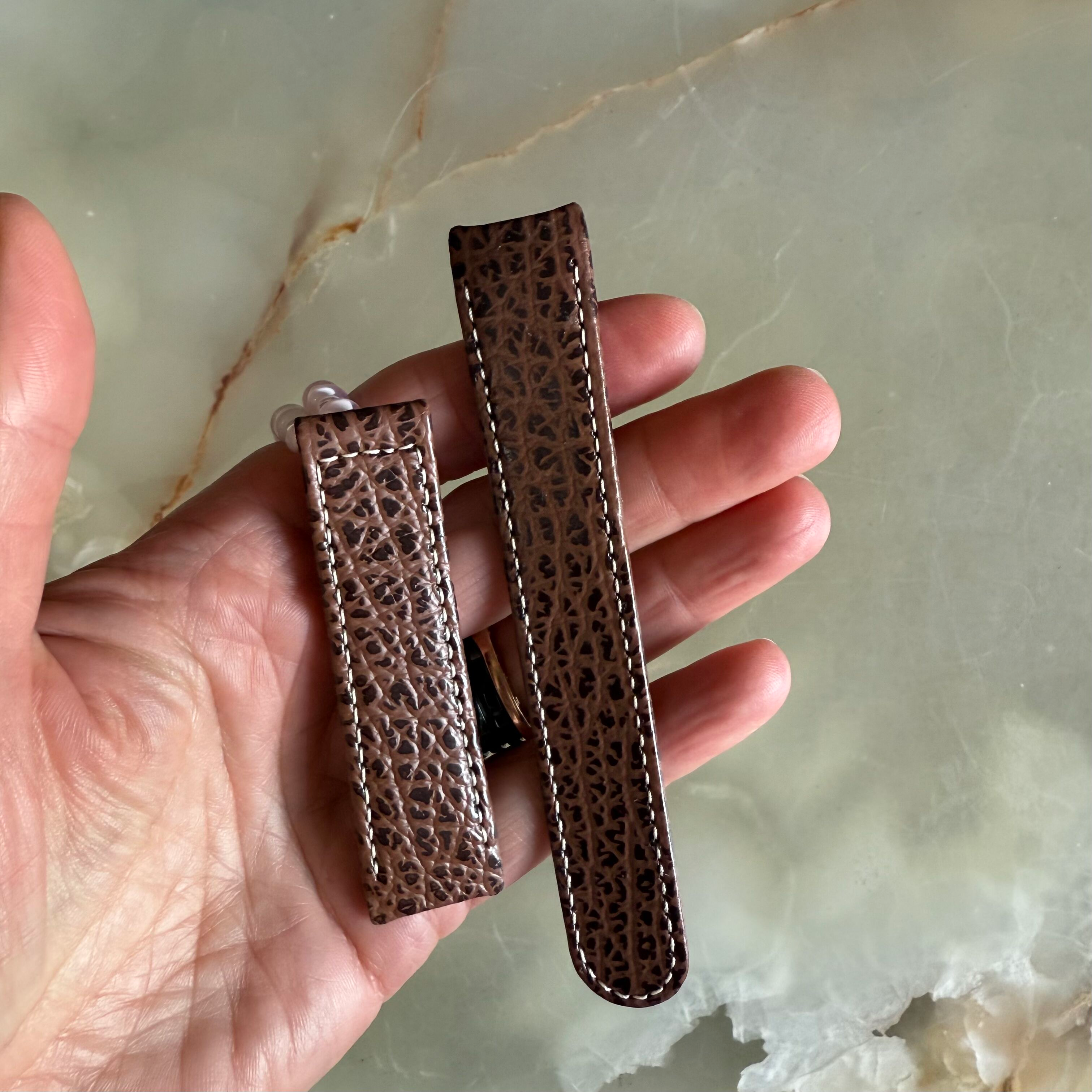 Authentic Ebel Brown Shark Watch Strap Band 19mm 3524