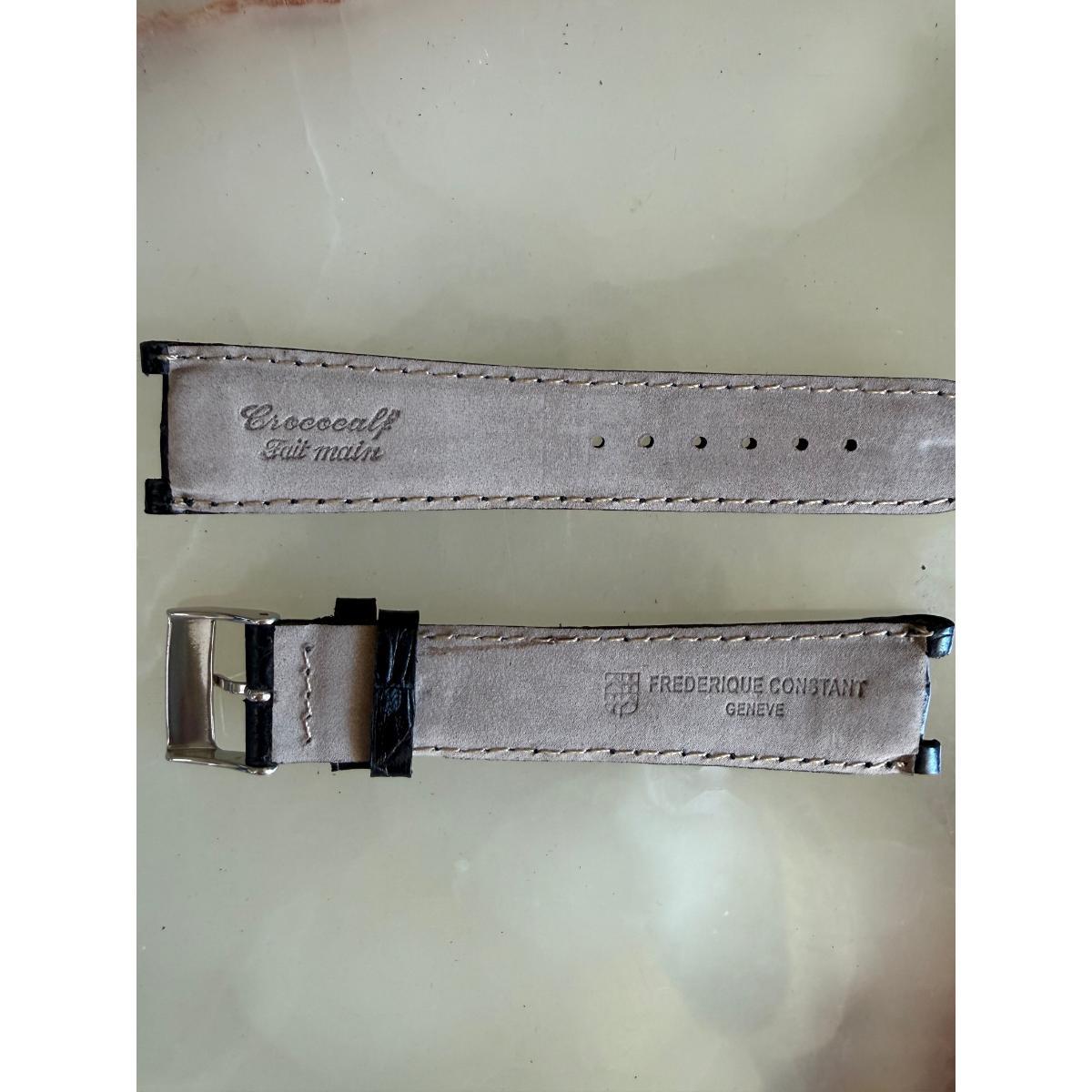 Authentic Frederique Constant Crocodile Calfskin Watch Strap Band 21mm w Buckle