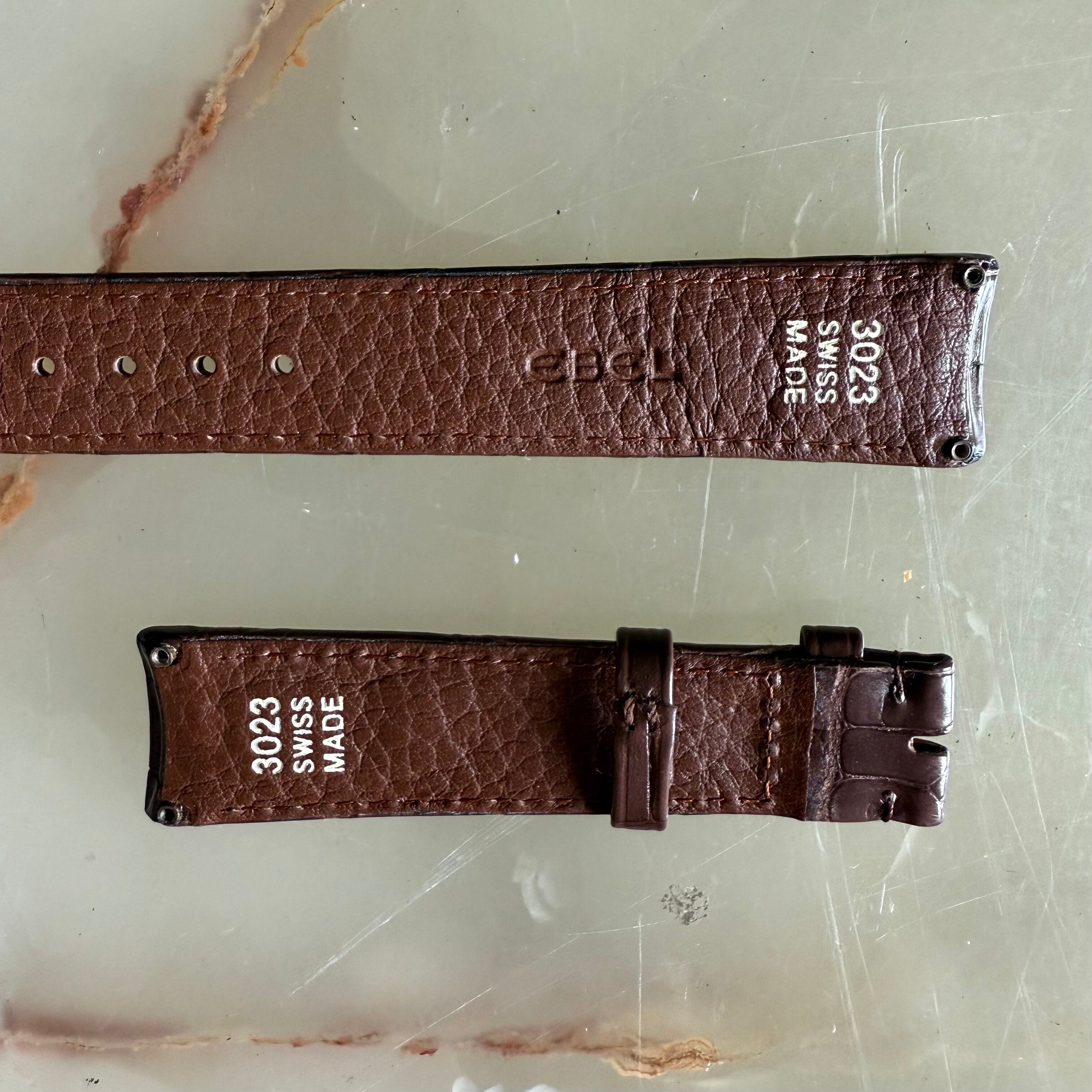 Authentic Ebel 1911 Brown Crocodile Watch Strap Band 19mm 3023