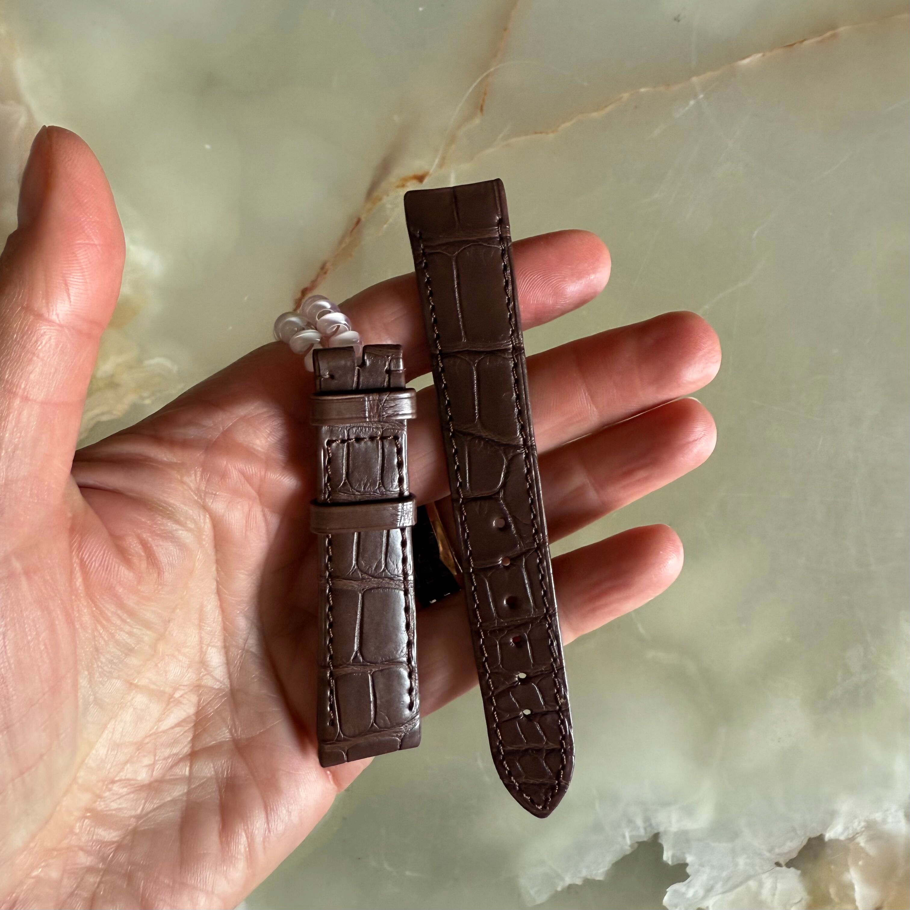 Authentic Ebel 1911 Brown Crocodile Watch Strap Band 19mm 3023
