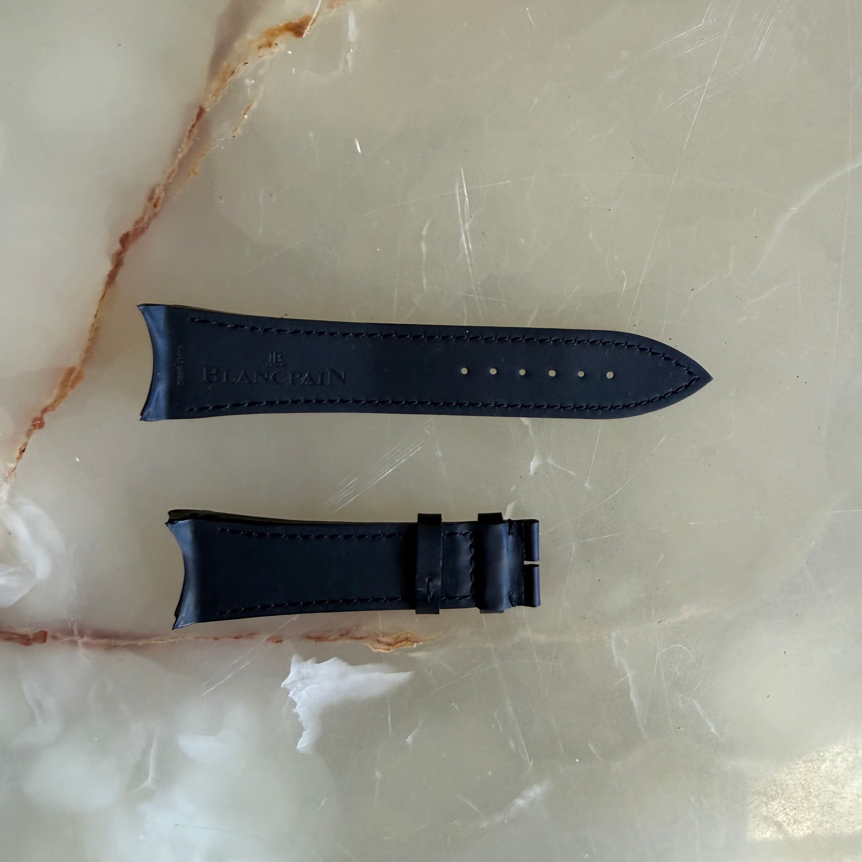 Authentic Blancpain Black Rubber Watch Strap Band 22mm