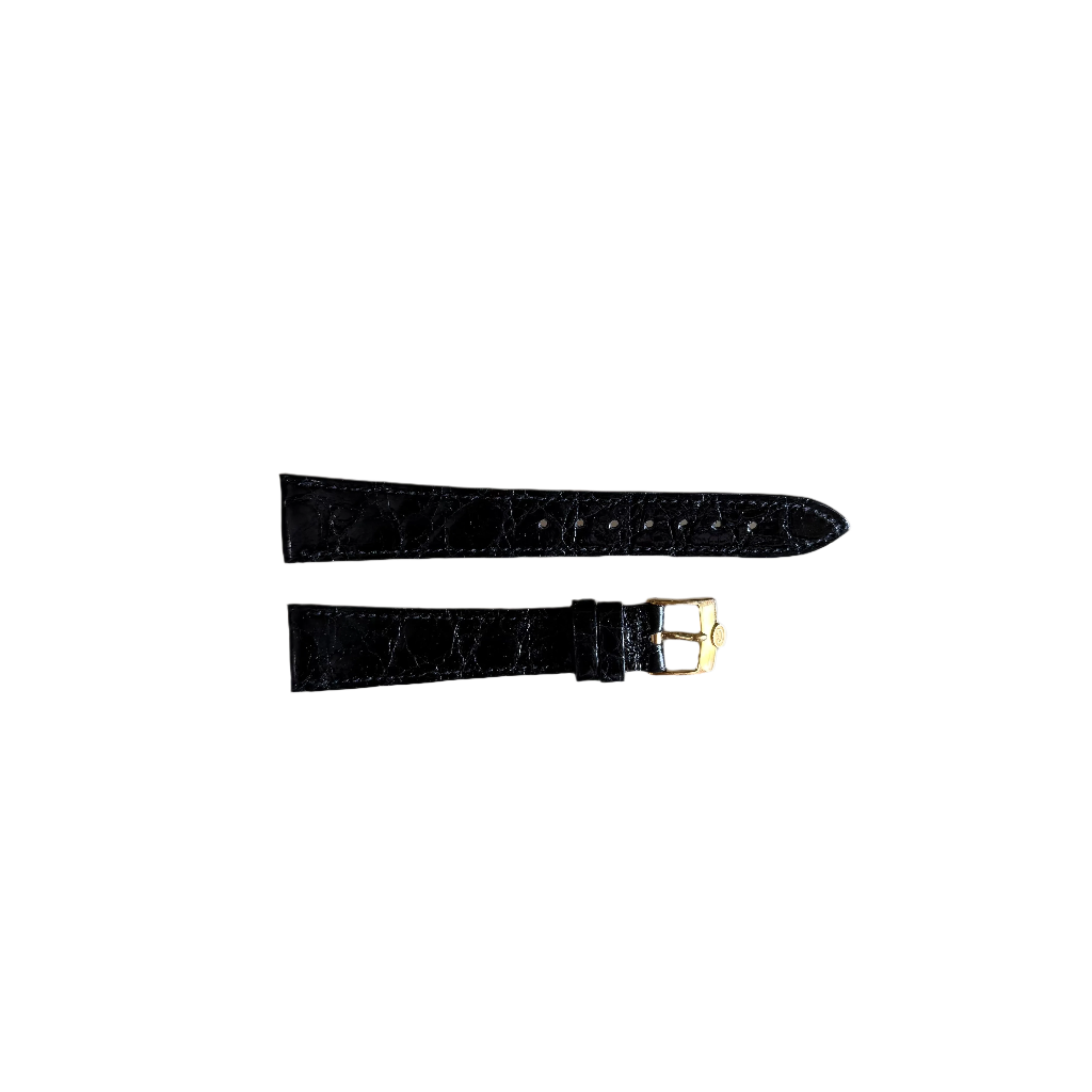Authentic Concord Black Crocodile Watch Strap Band 18mm 1026