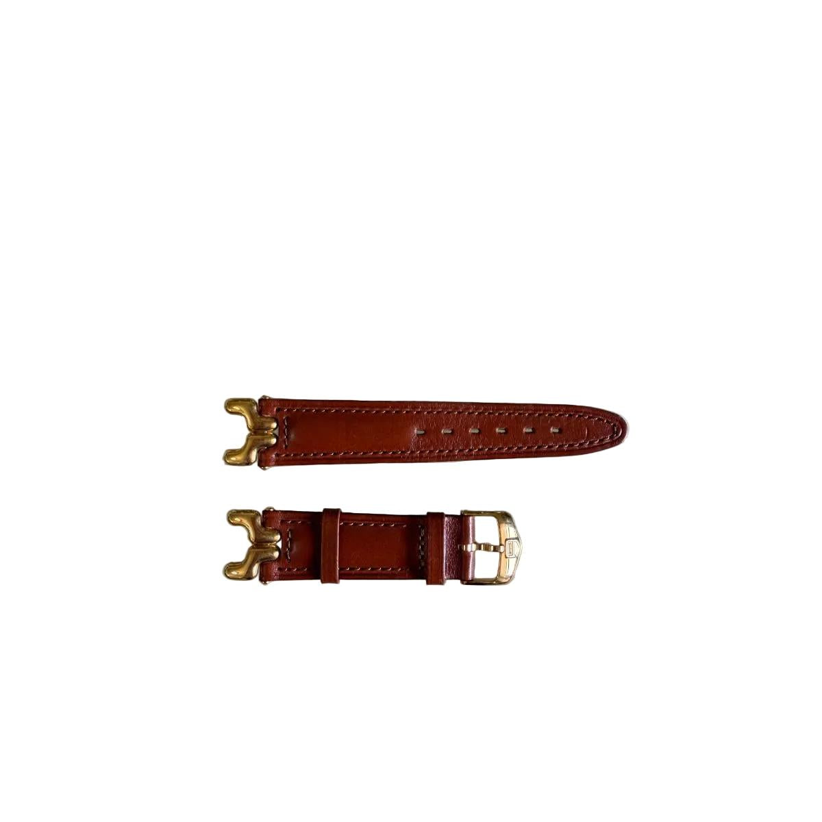 Authentic TAG Heuer Sport/Legend Brown Leather Watch Strap Band 19mm with Buckle