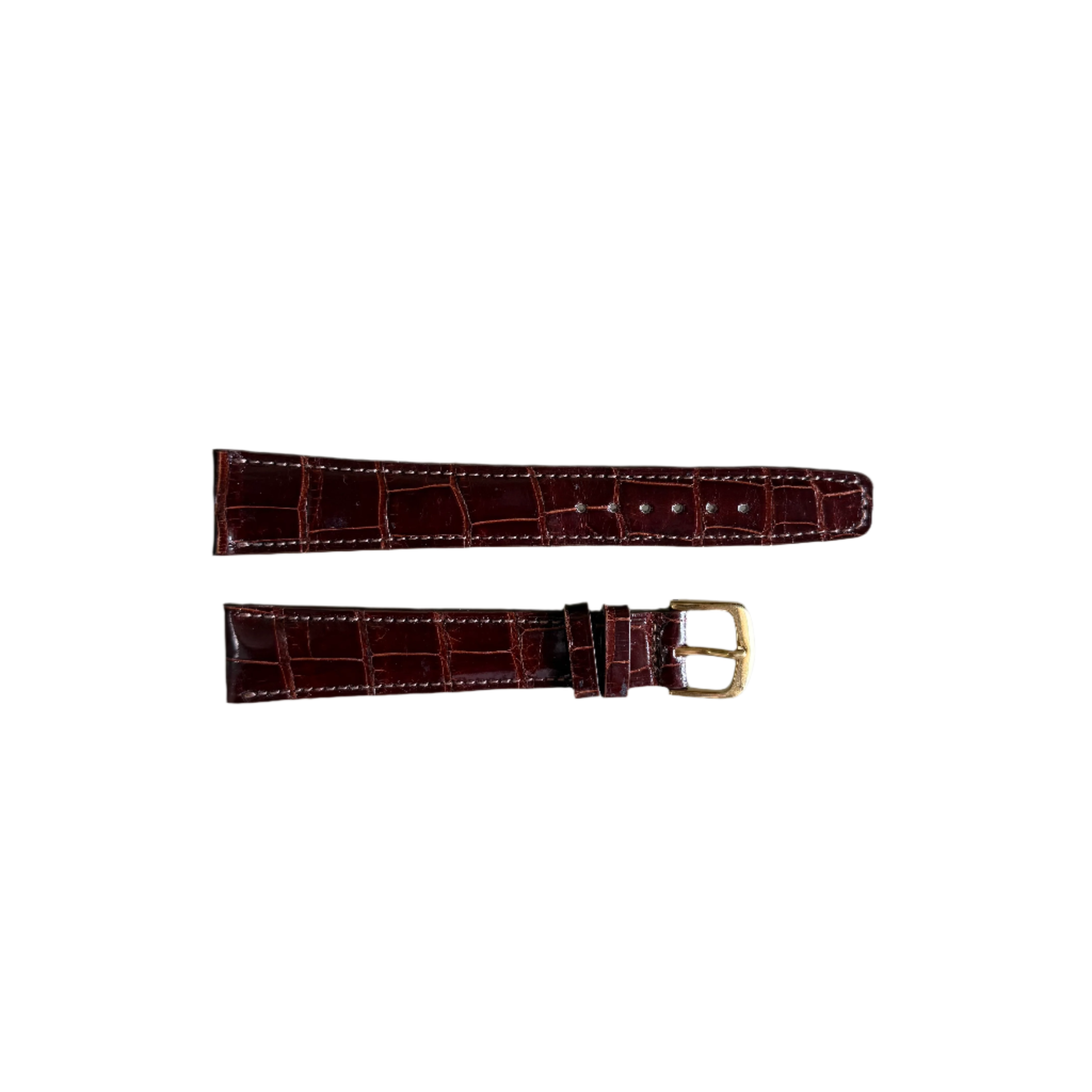 Authentic Concord Brown Crocodile Watch Strap Band 20mm 9667