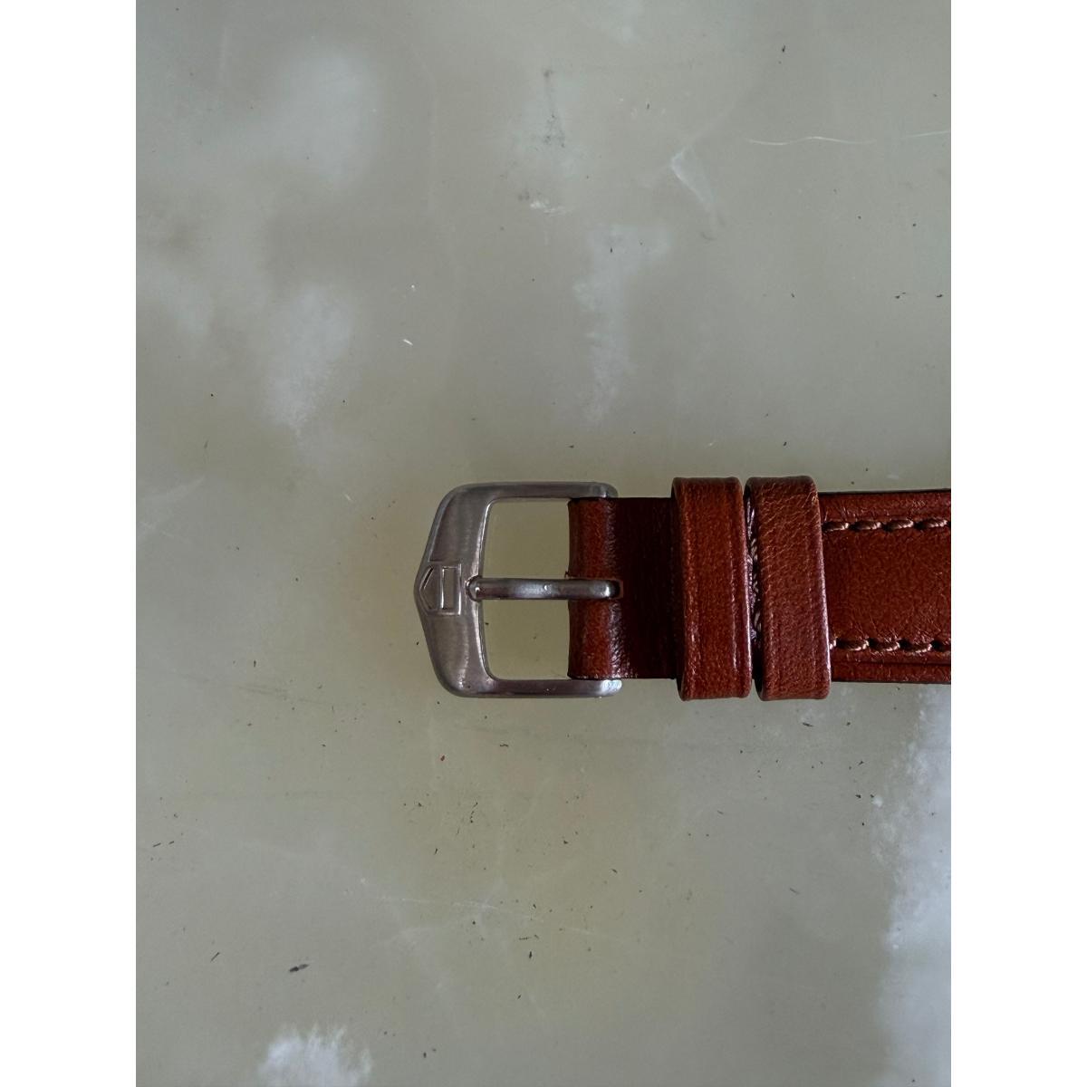 Authentic TAG Heuer Brown Leather 18mm Watch Strap Band with Buckle