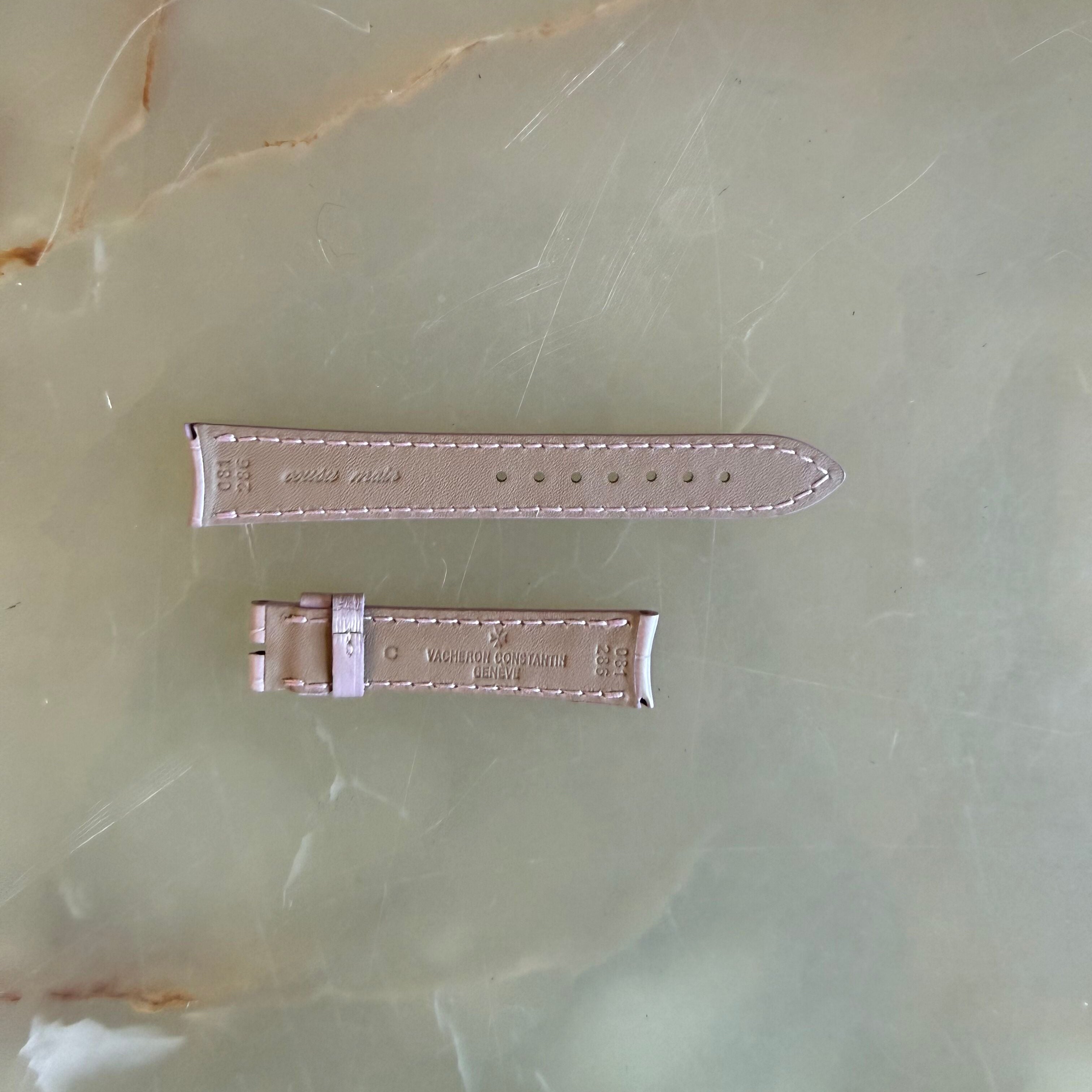 Authentic Vacheron Constantin Rose Pink Crocodile Watch Band Strap 16.5mm