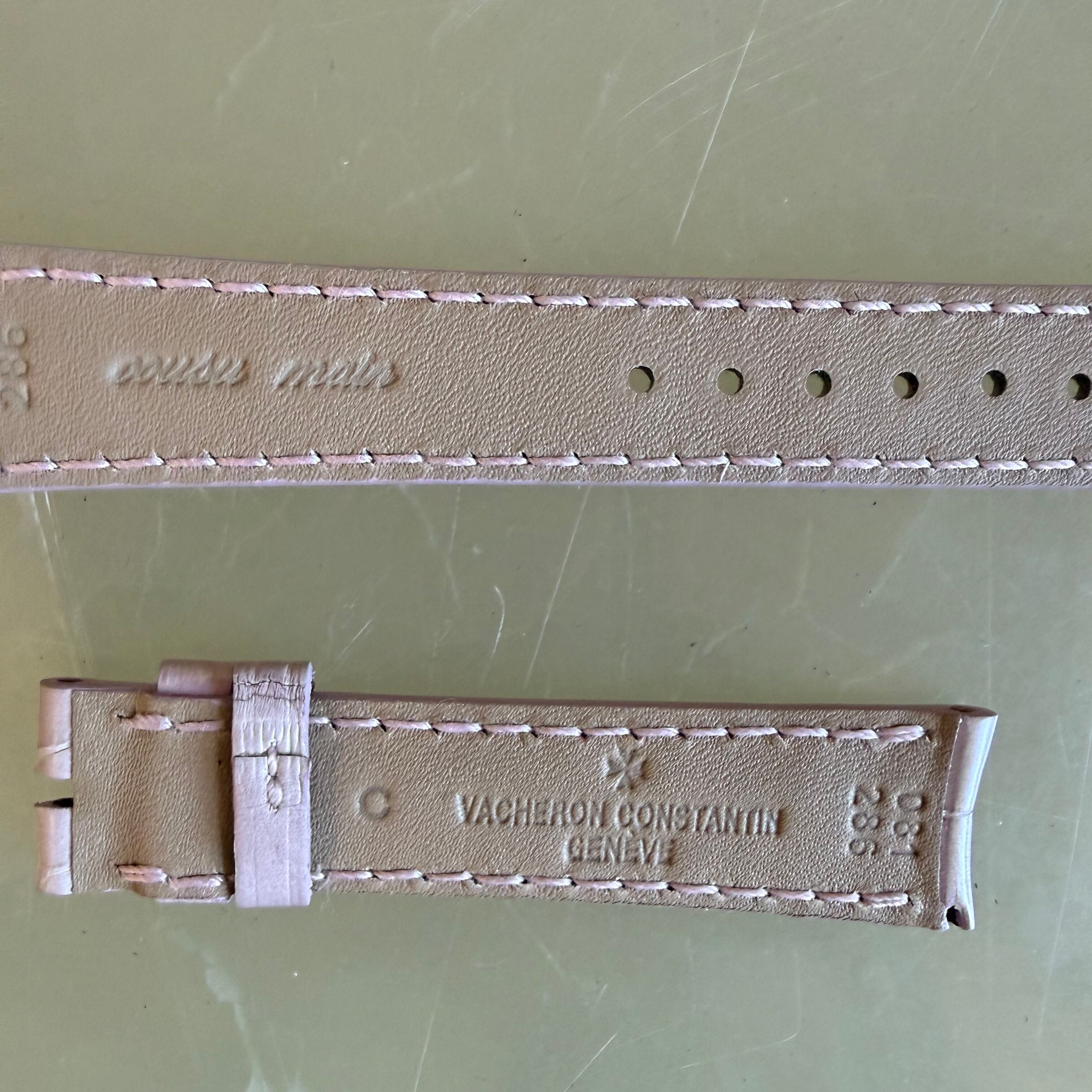 Authentic Vacheron Constantin Rose Pink Crocodile Watch Band Strap 16.5mm