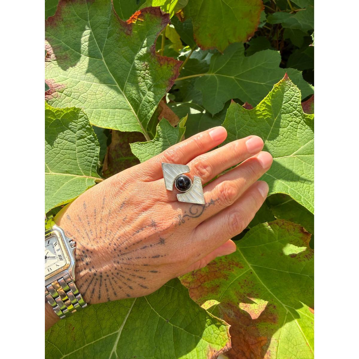 Lalique 1925 Crystal Silver Plated Ring 10680000