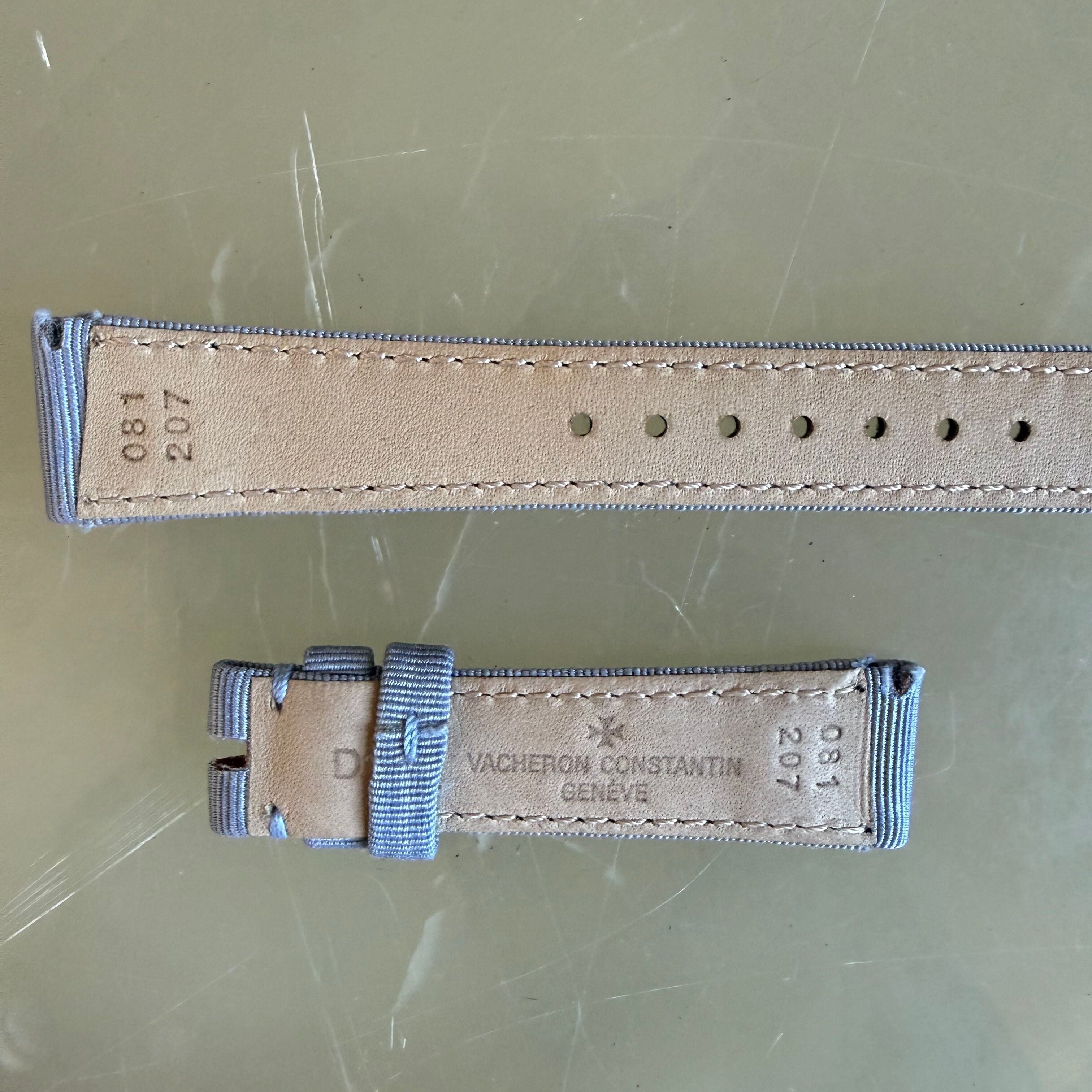 Authentic Vacheron Constantin Fabric Leather Blue Watch Band Strap 16mm