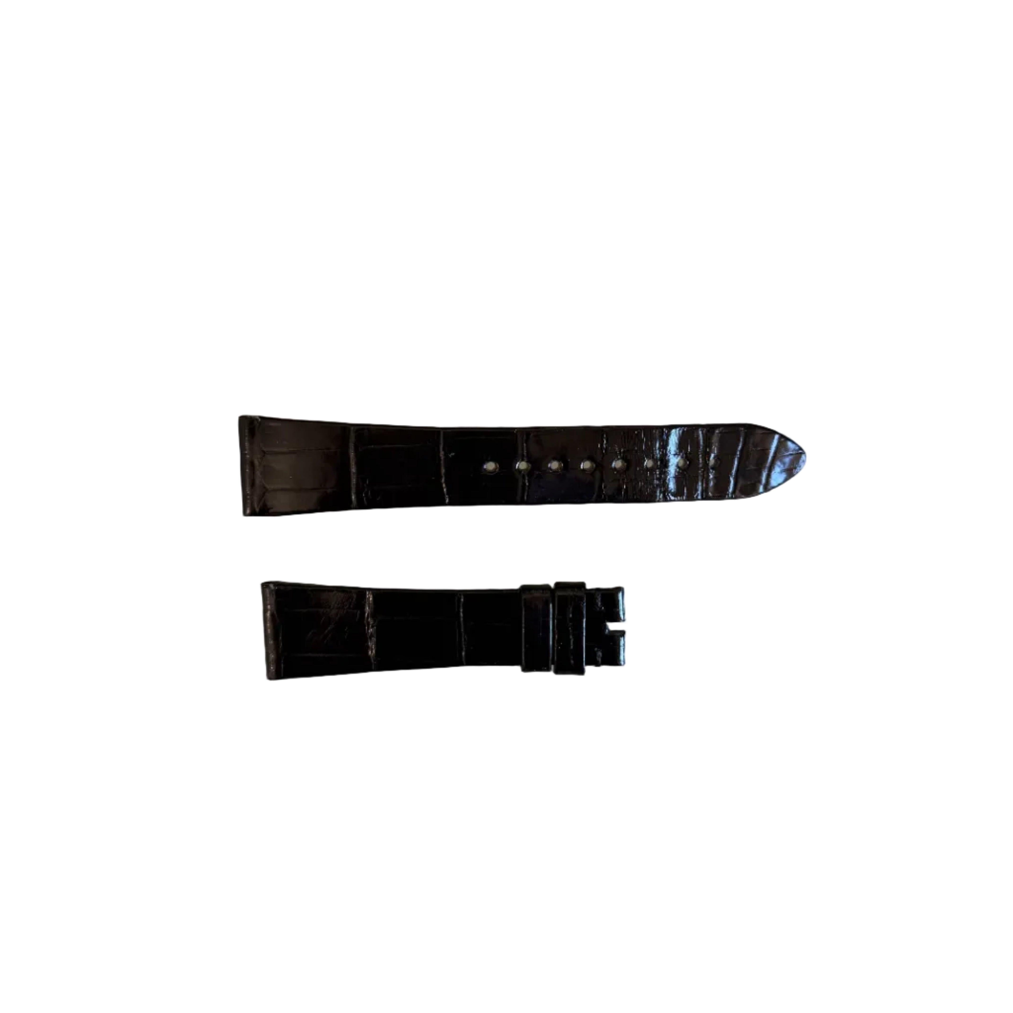 Authentic Vacheron Constantin Alligator Black Shiny Watch Band Strap 20mm
