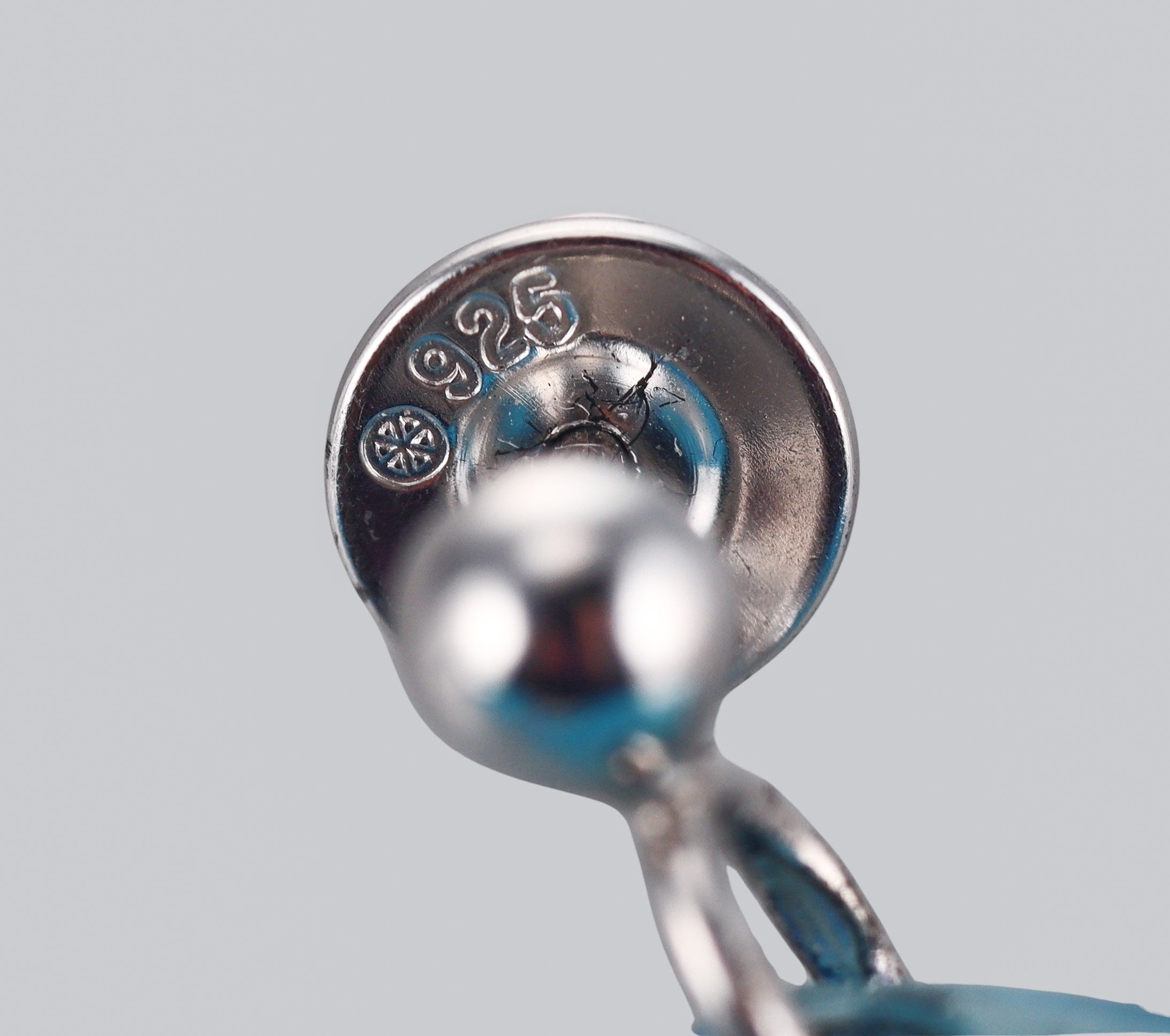 New Lalique Crystal Blue Sterling Silver Earrings