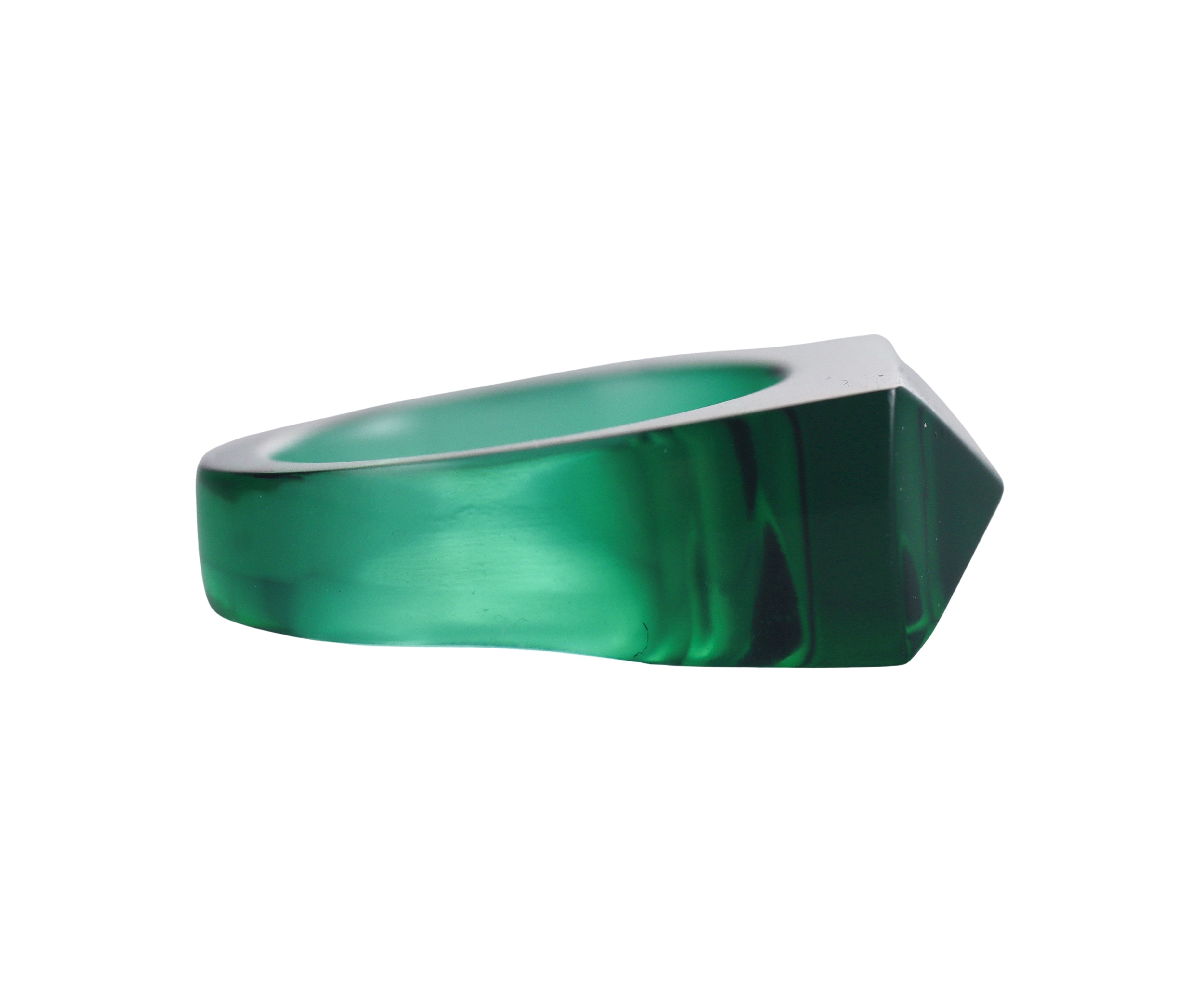 Baccarat Green Louxor Crystal Ring