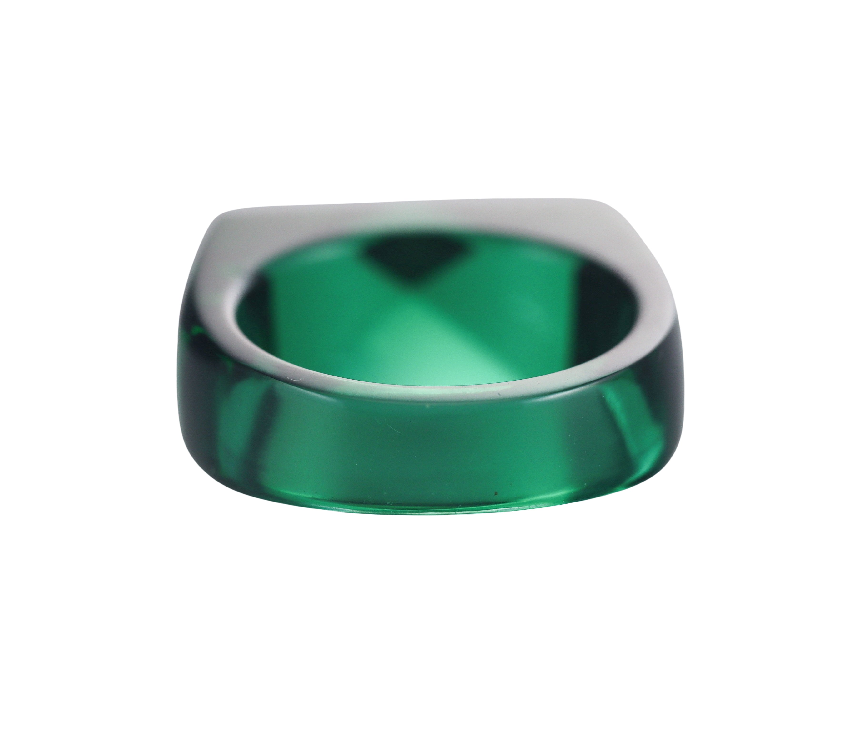 Baccarat Green Louxor Crystal Ring