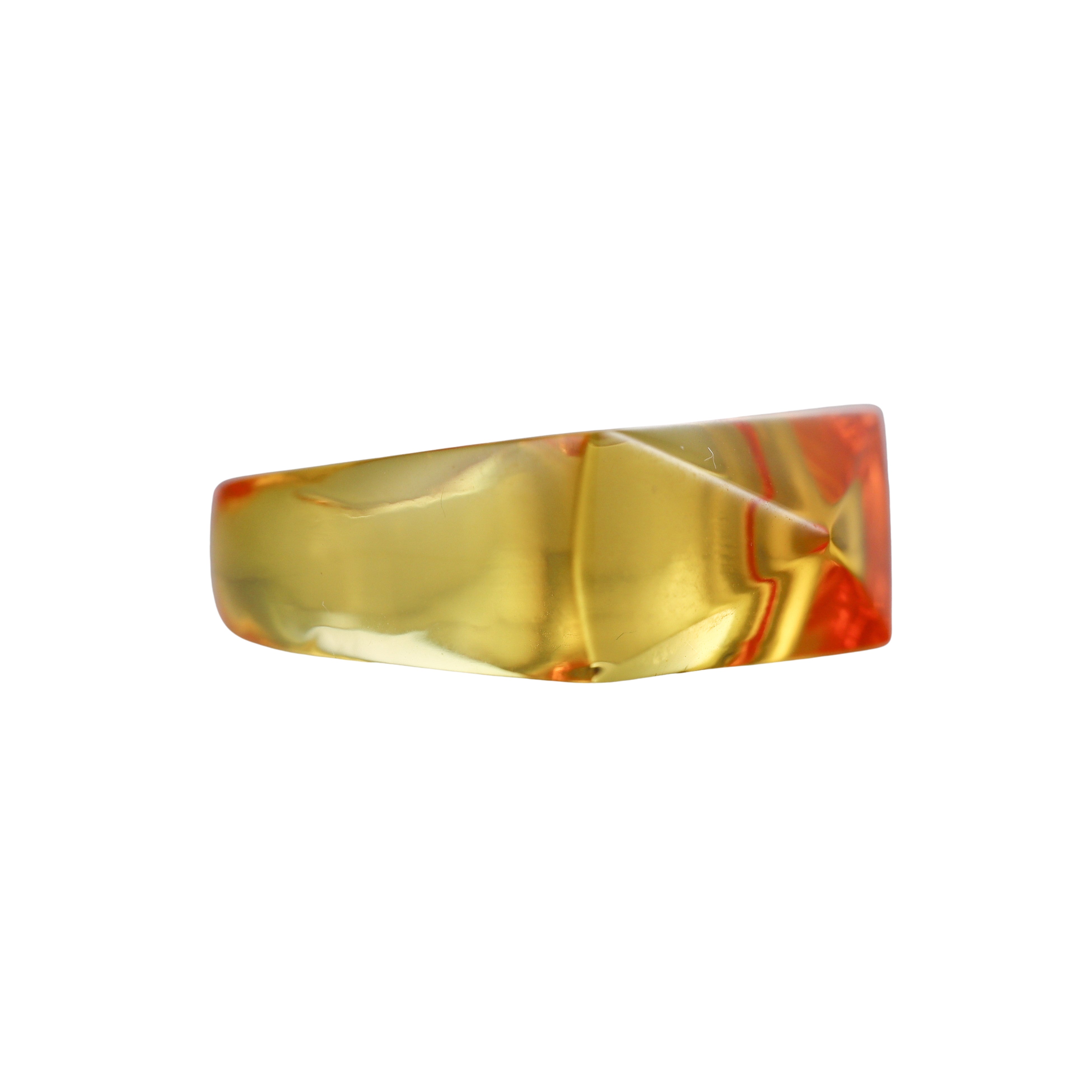 Baccarat Yellow Louxor Crystal Ring