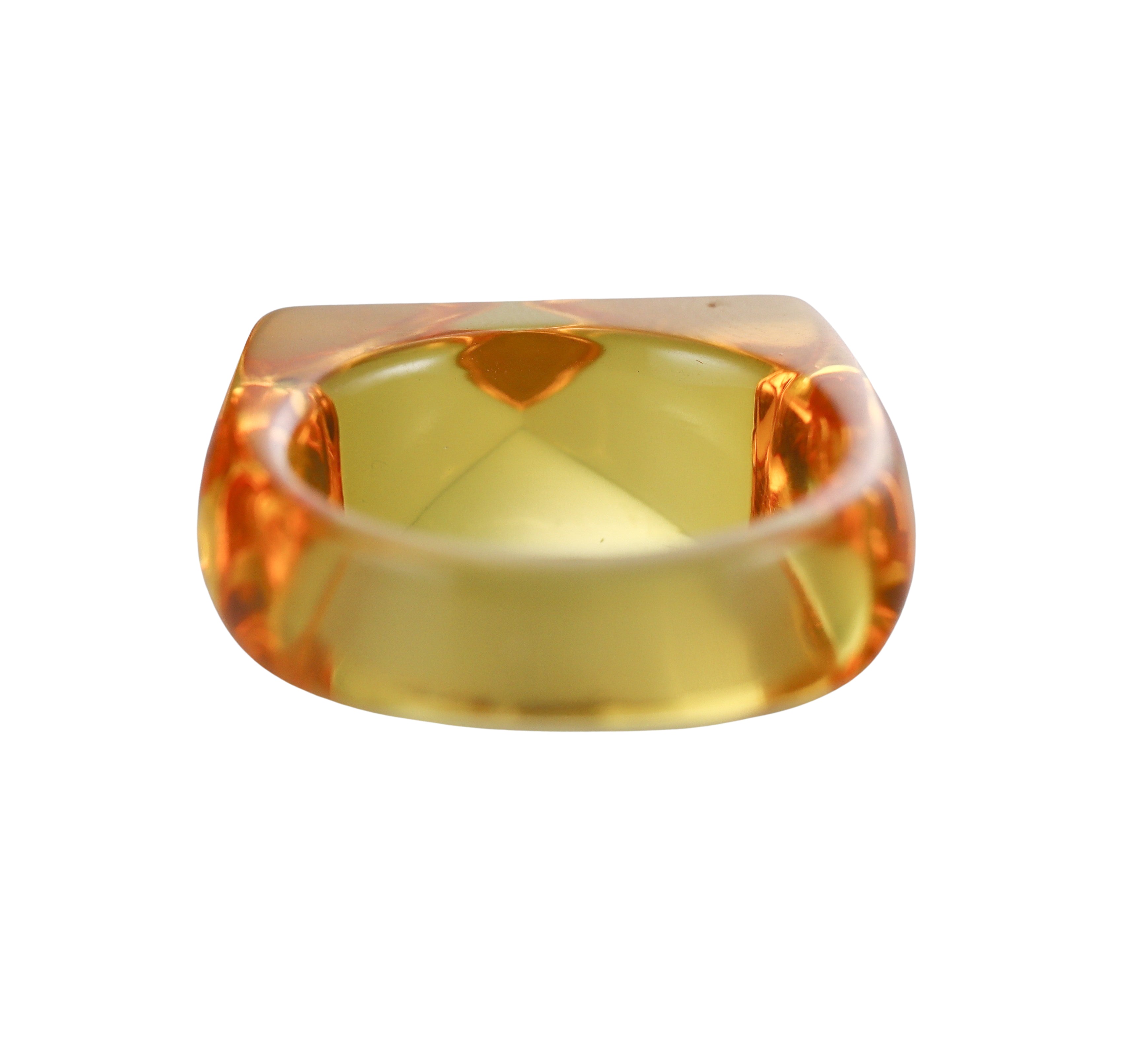 Baccarat Yellow Louxor Crystal Ring