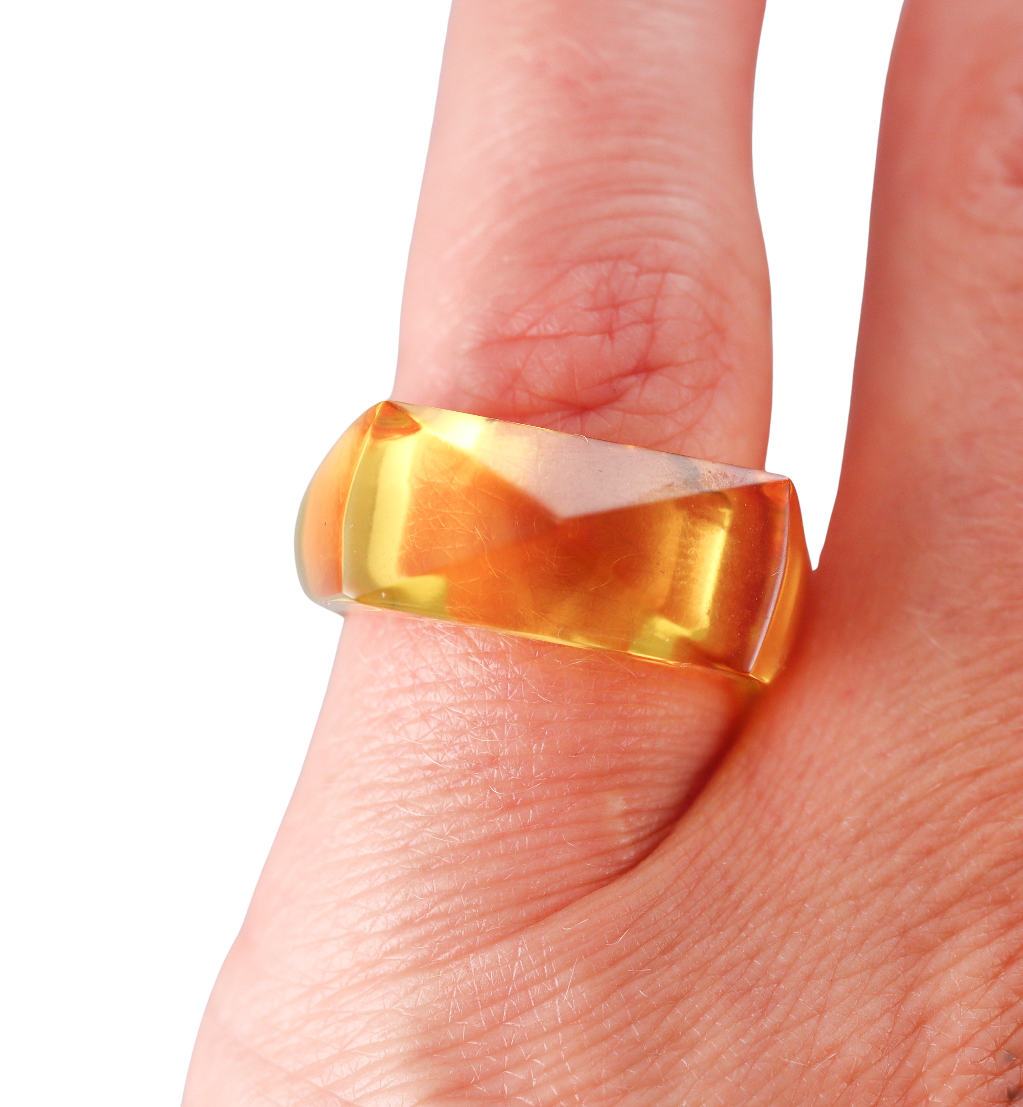 Baccarat Yellow Louxor Crystal Ring