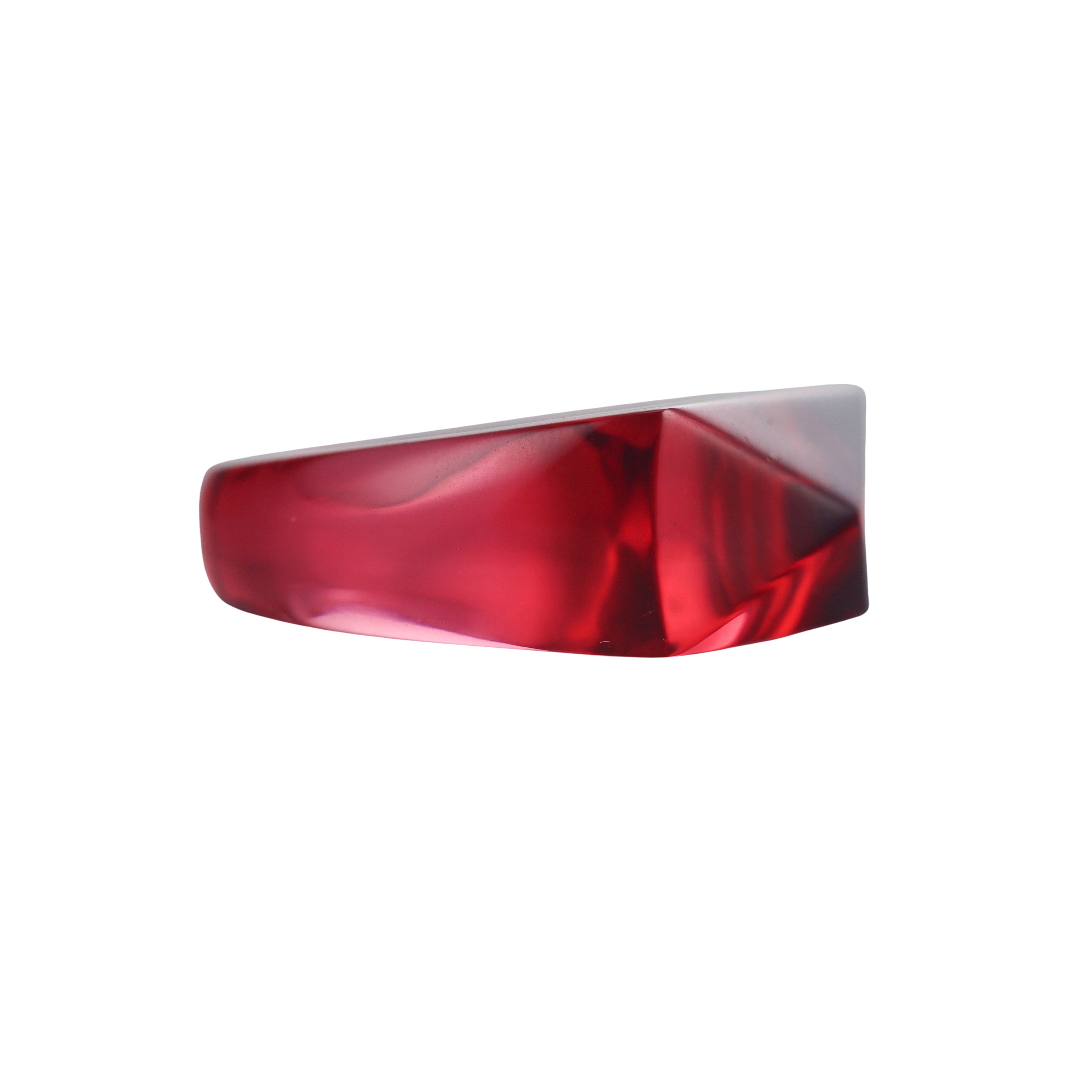 Baccarat Red Louxor Crystal Ring