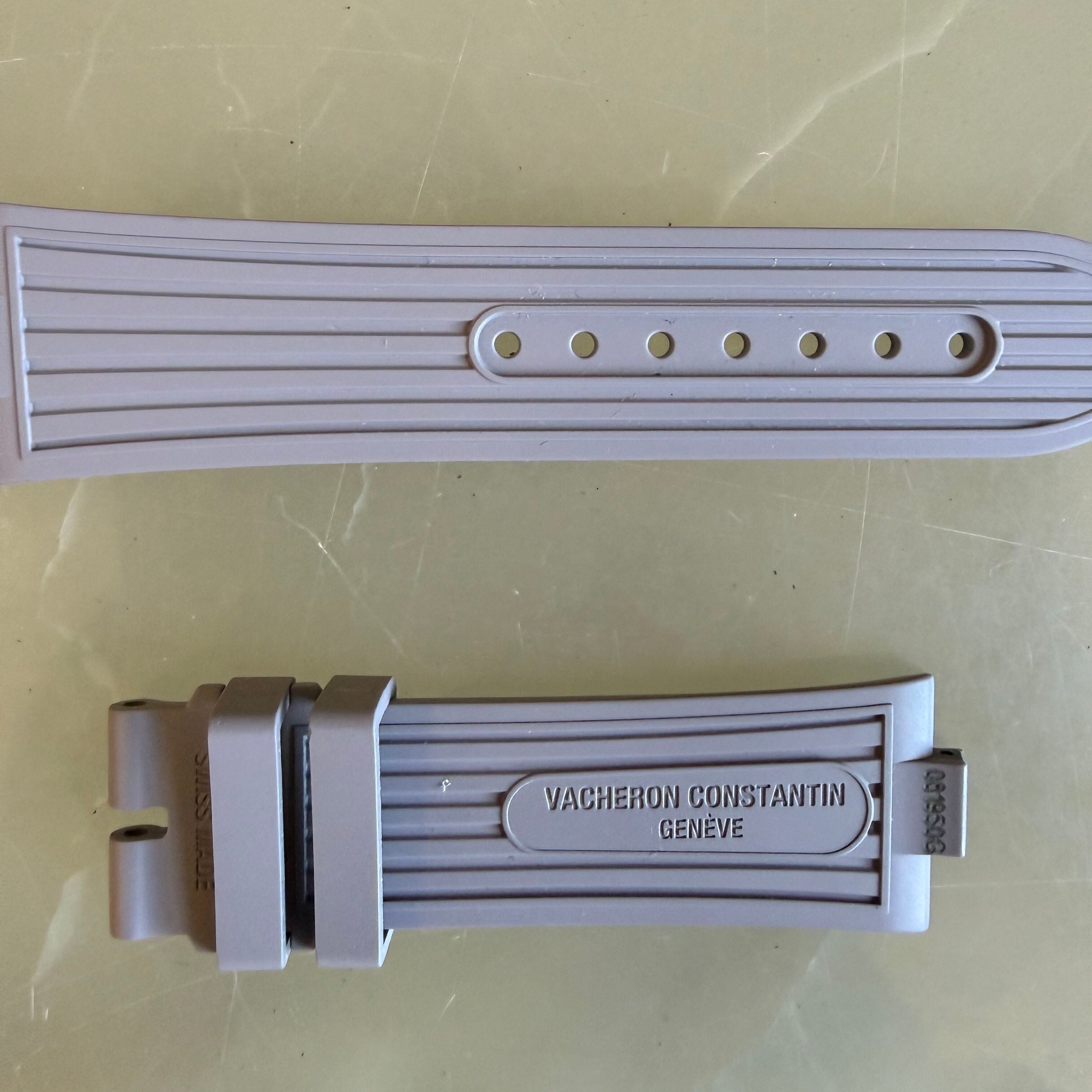 Authentic Vacheron Constantin Overseas Rubber Grey Watch Band Strap 21mm